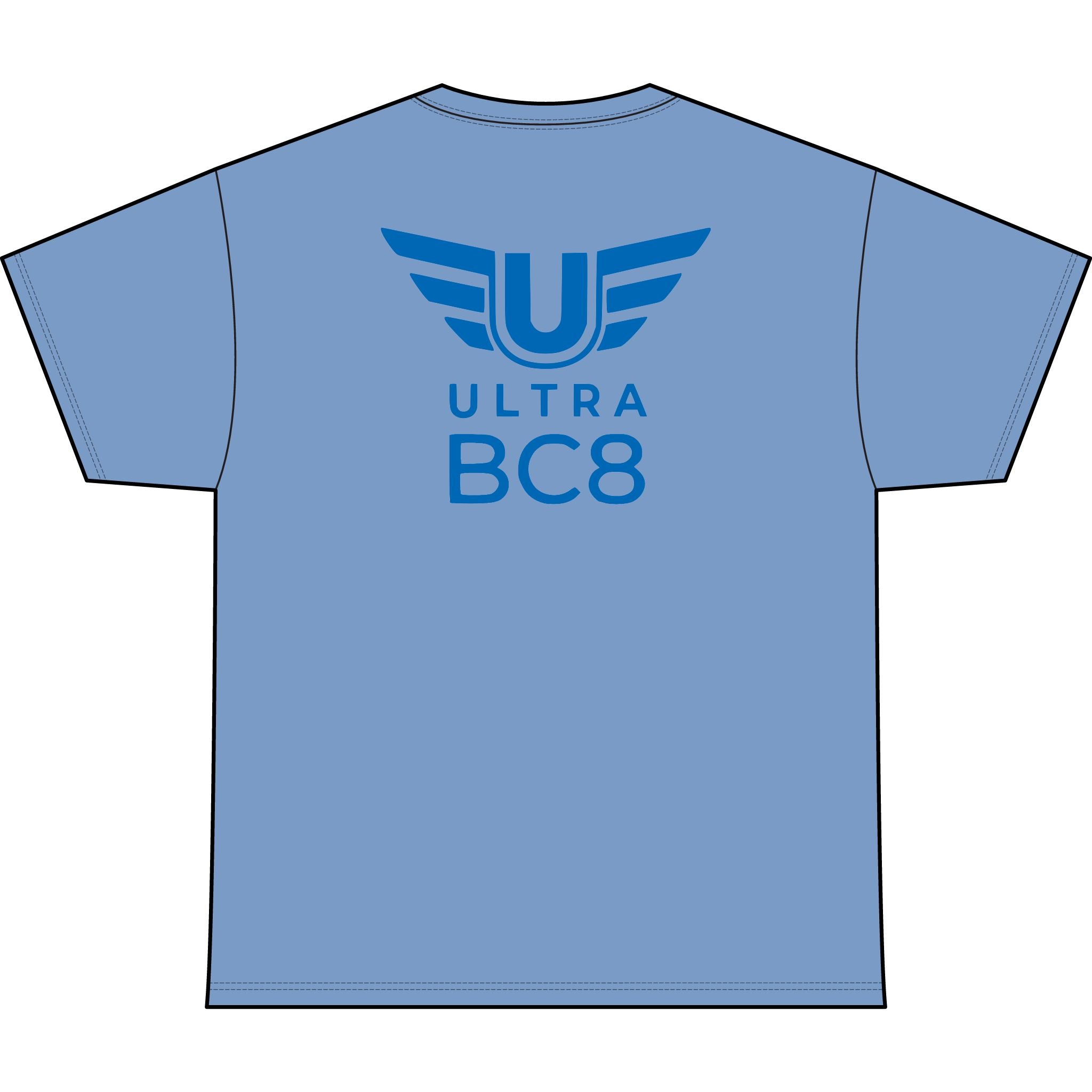 SW_Ultra BC8 Logo Performance Tee — Front & Back Design - Blue Font
