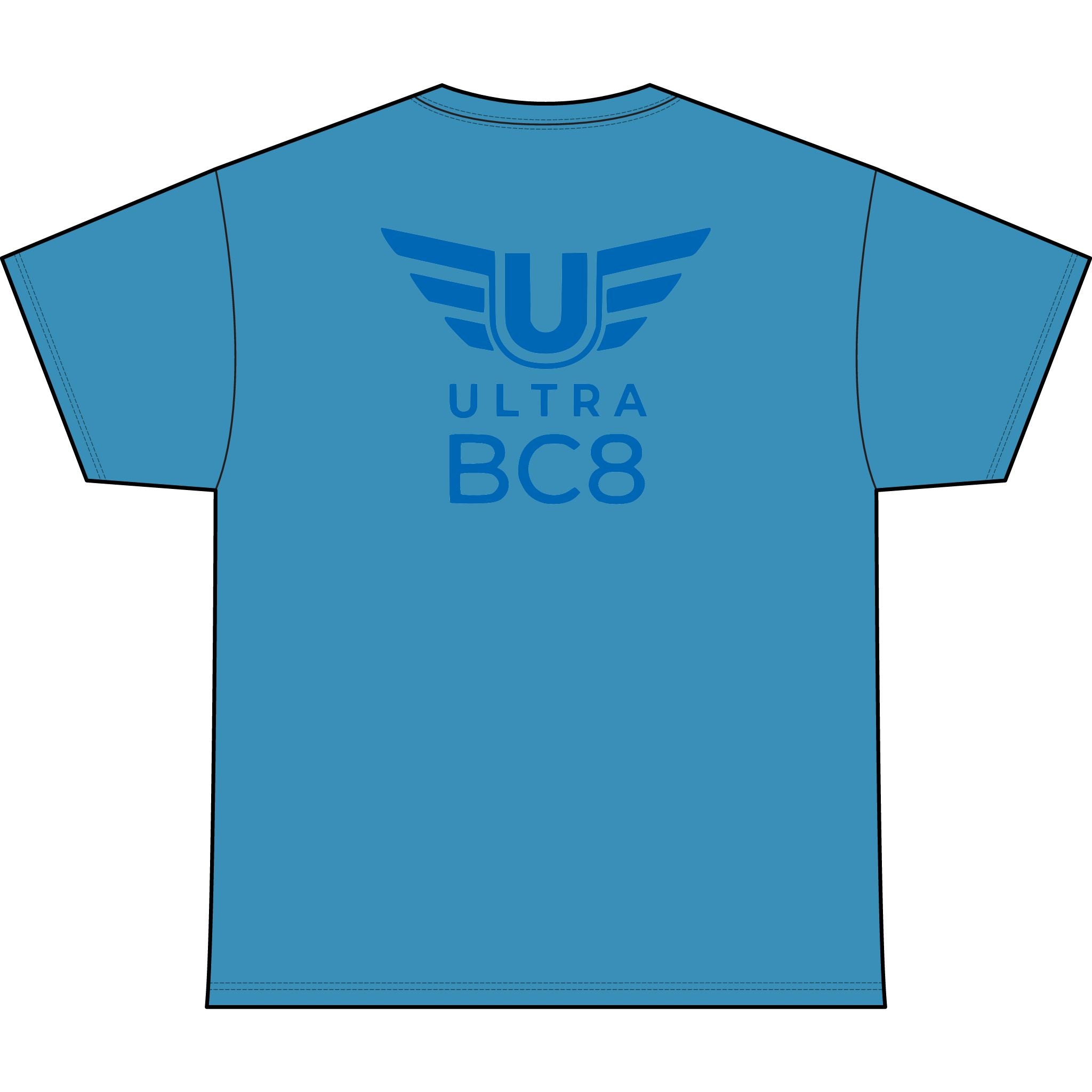 SW_Ultra BC8 Logo Performance Tee — Front & Back Design - Blue Font