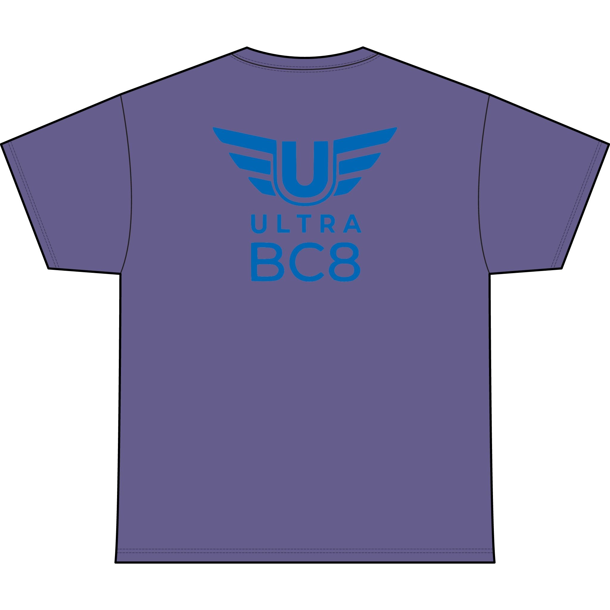 SW_Ultra BC8 Logo Performance Tee — Front & Back Design - Blue Font