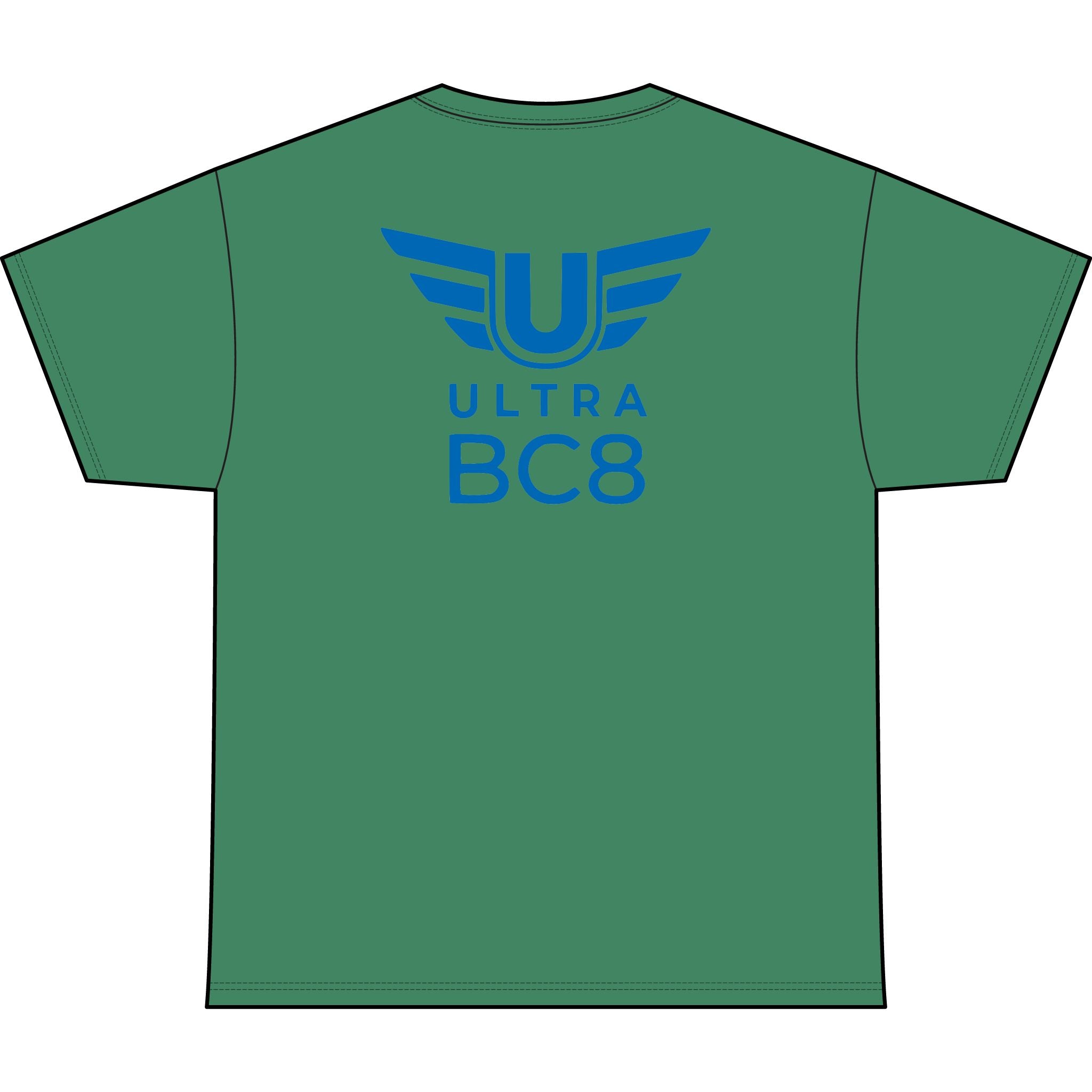 SW_Ultra BC8 Logo Performance Tee — Front & Back Design - Blue Font