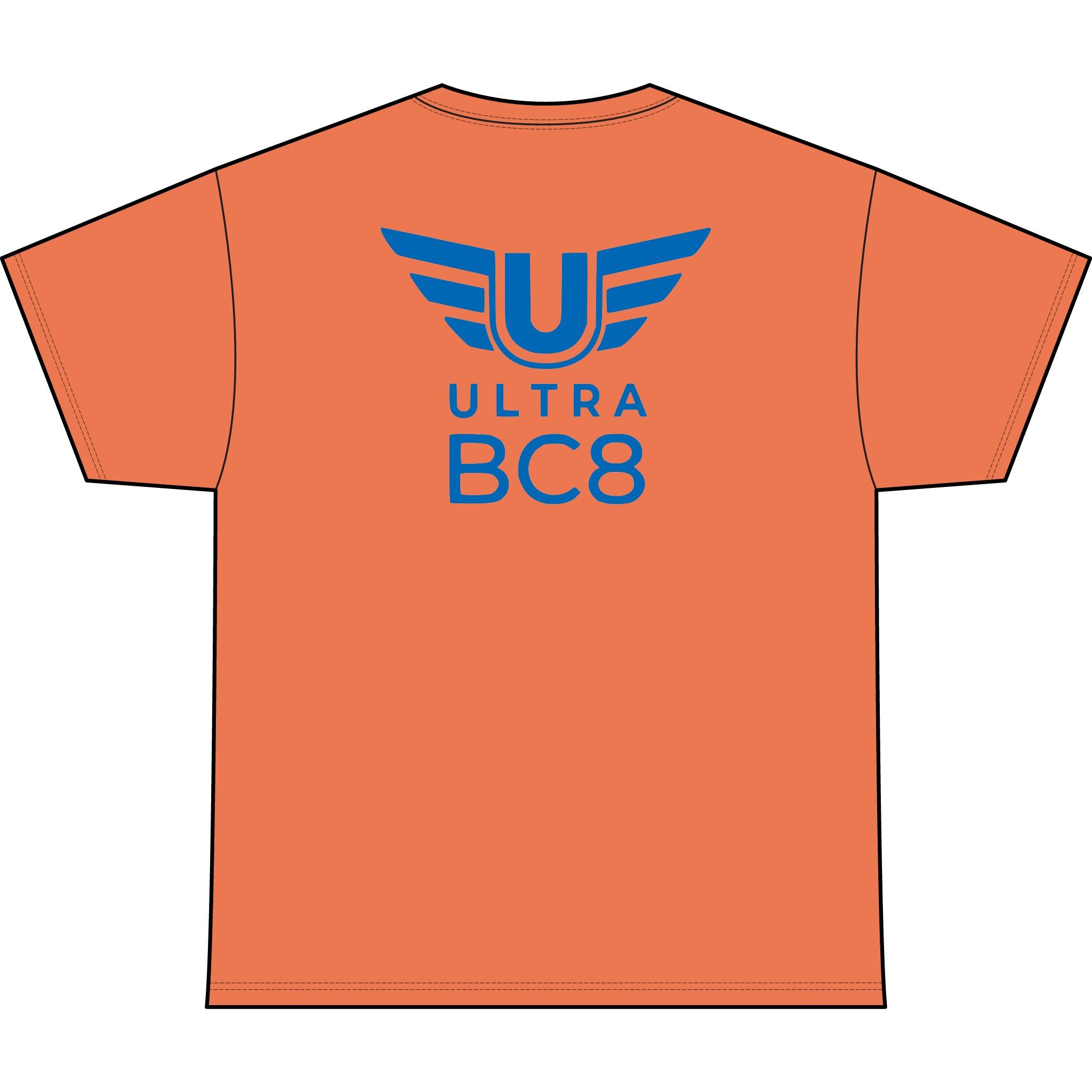 SW_Ultra BC8 Logo Performance Tee — Front & Back Design - Blue Font