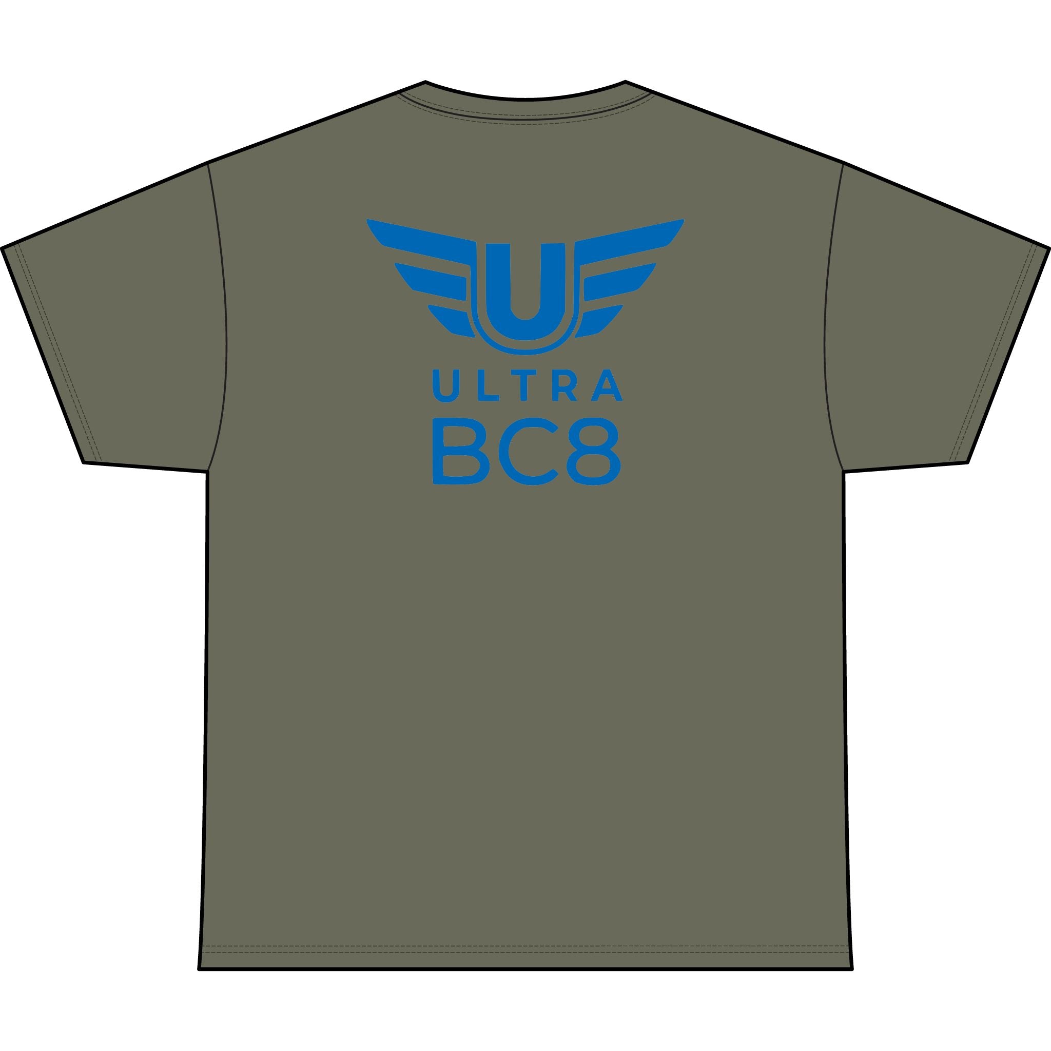 SW_Ultra BC8 Logo Performance Tee — Front & Back Design - Blue Font