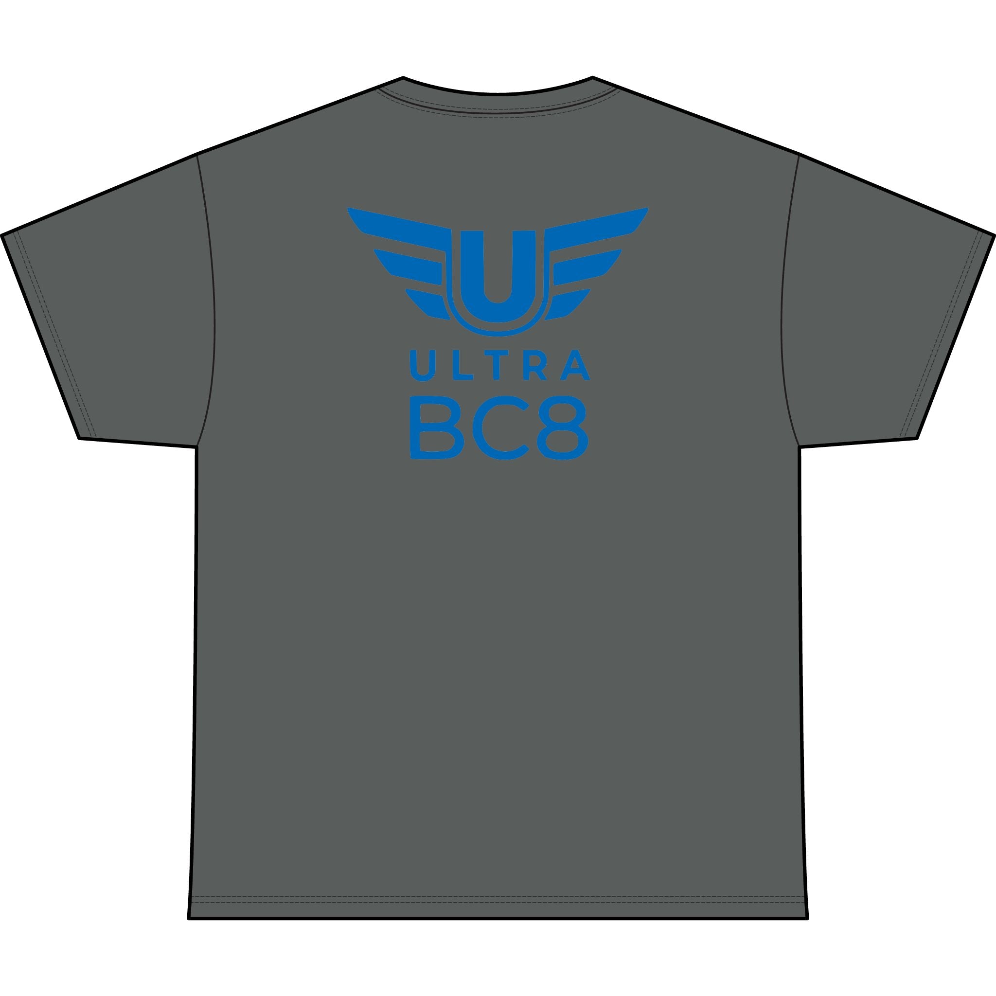 SW_Ultra BC8 Logo Performance Tee — Front & Back Design - Blue Font