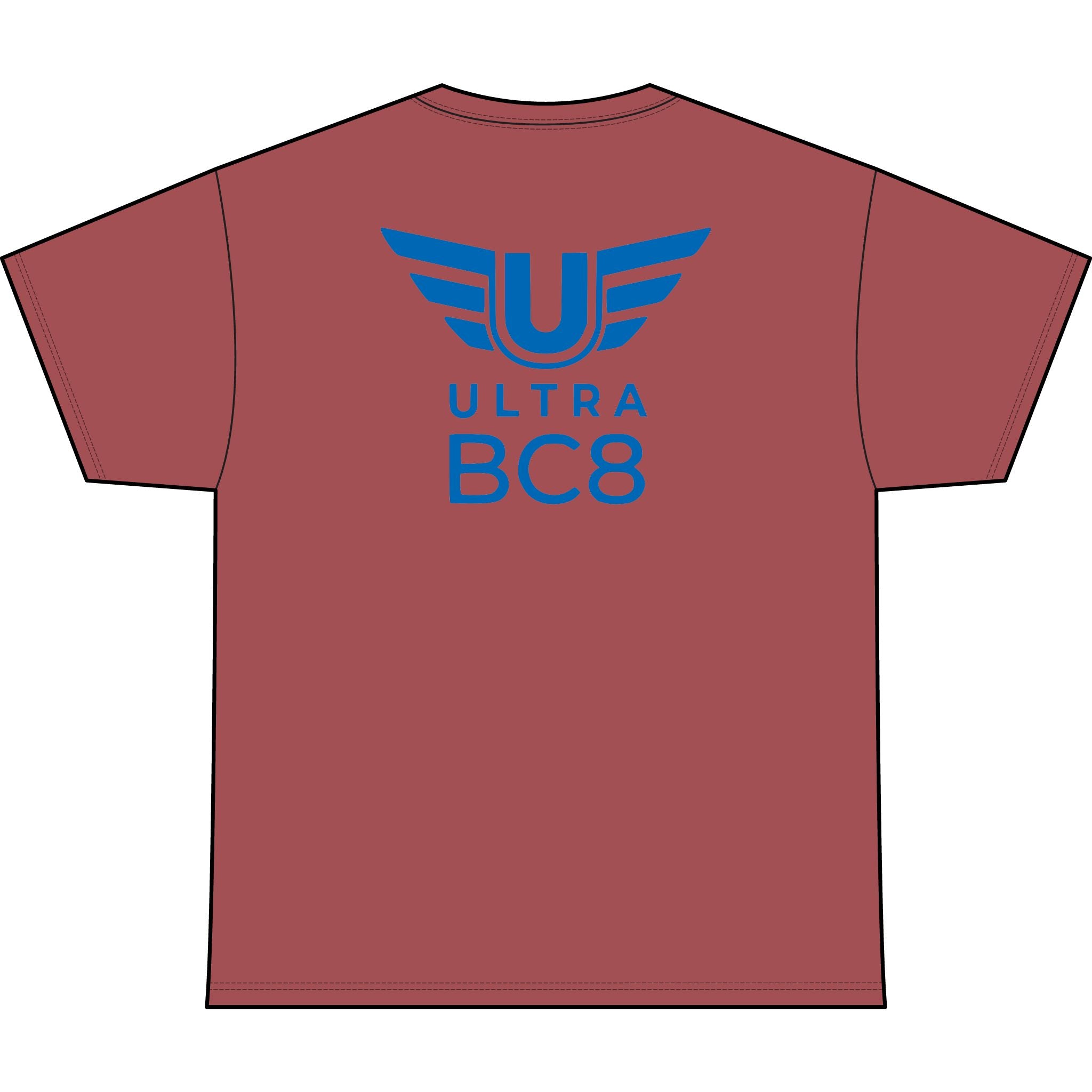 SW_Ultra BC8 Logo Performance Tee — Front & Back Design - Blue Font