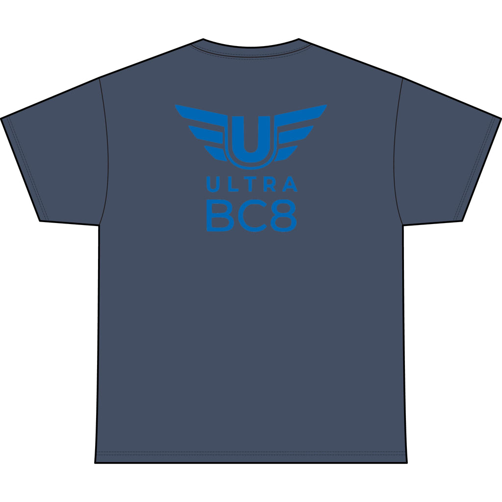 SW_Ultra BC8 Logo Performance Tee — Front & Back Design - Blue Font