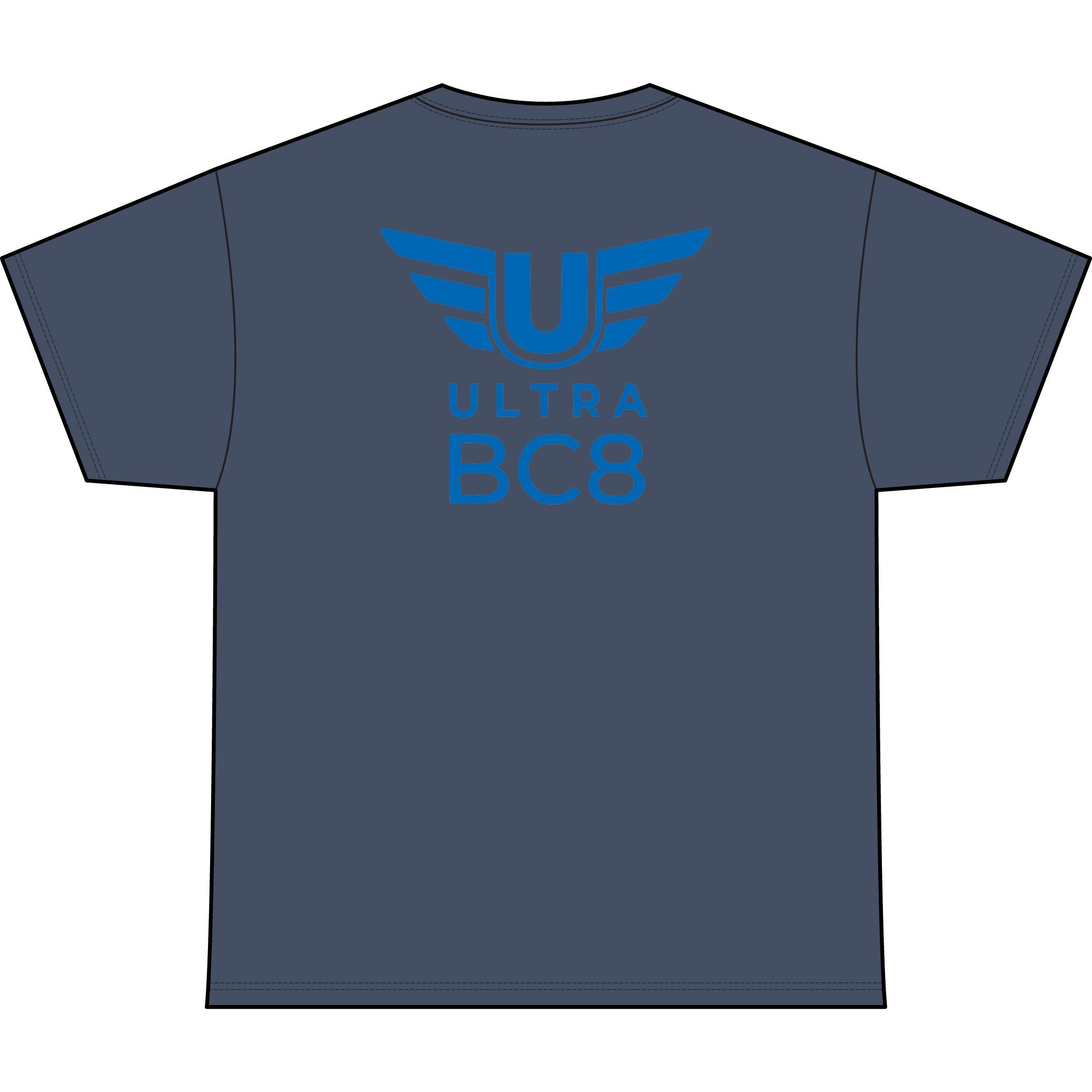 SW_Ultra BC8 Logo Performance Tee — Front & Back Design - Blue Font