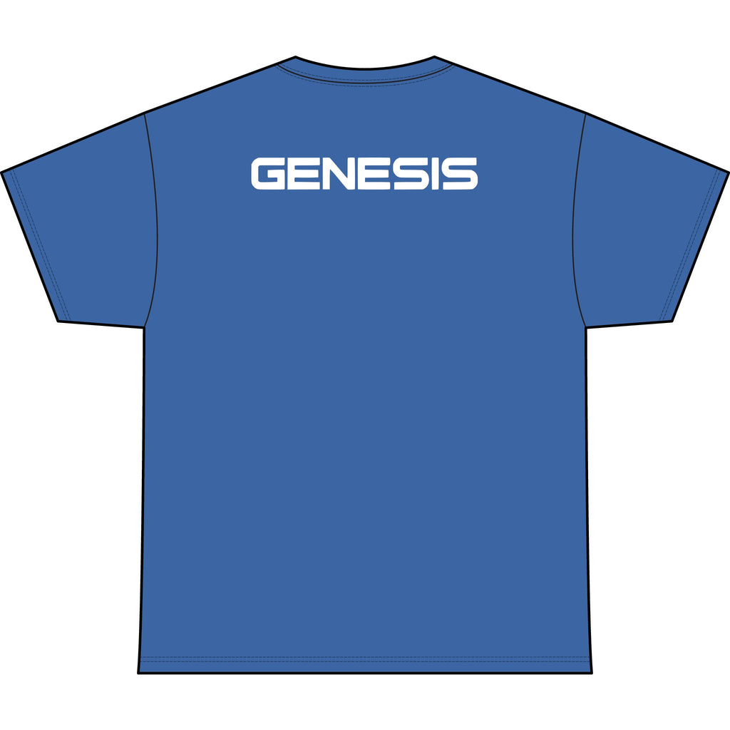 SW_Genesis Logo Performance Tee — Front & Back Design White Font