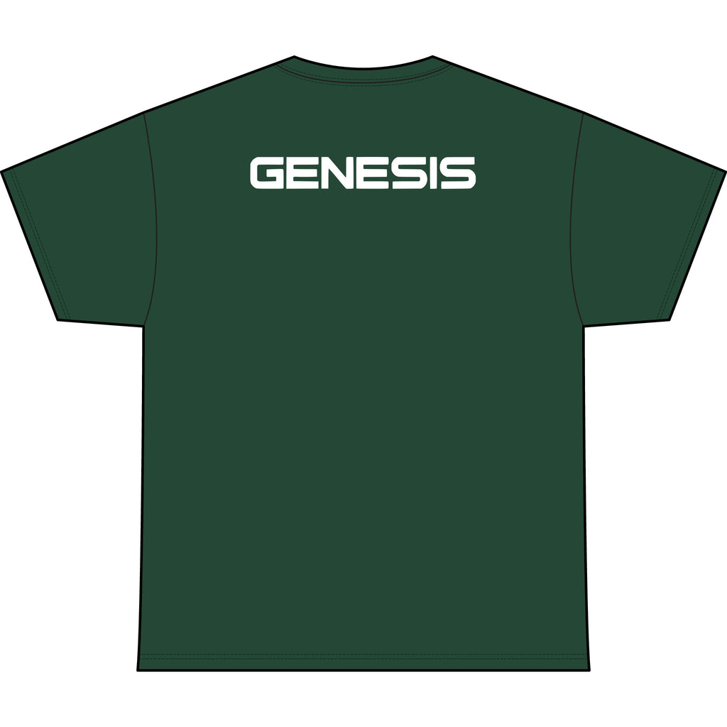 SW_Genesis Logo Performance Tee — Front & Back Design White Font