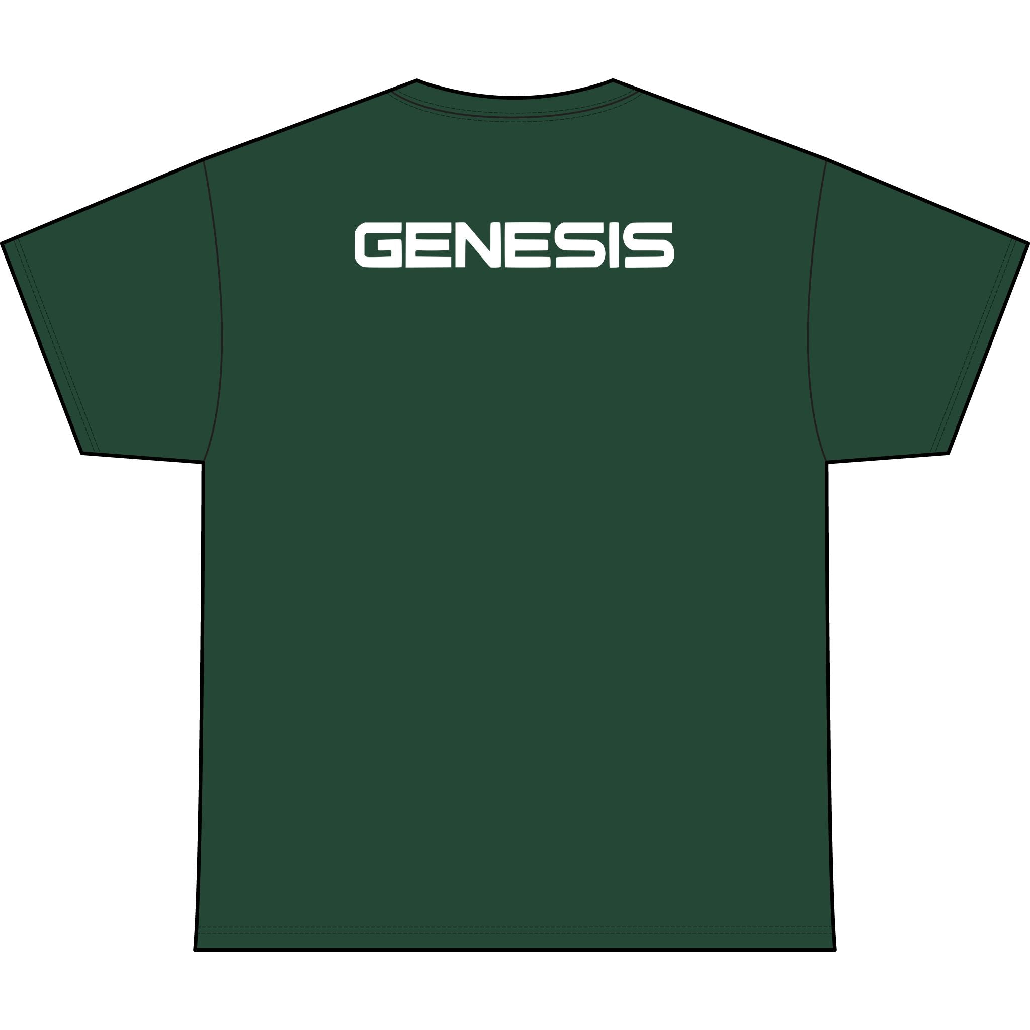 SW_Genesis Logo Performance Tee — Front & Back Design White Font