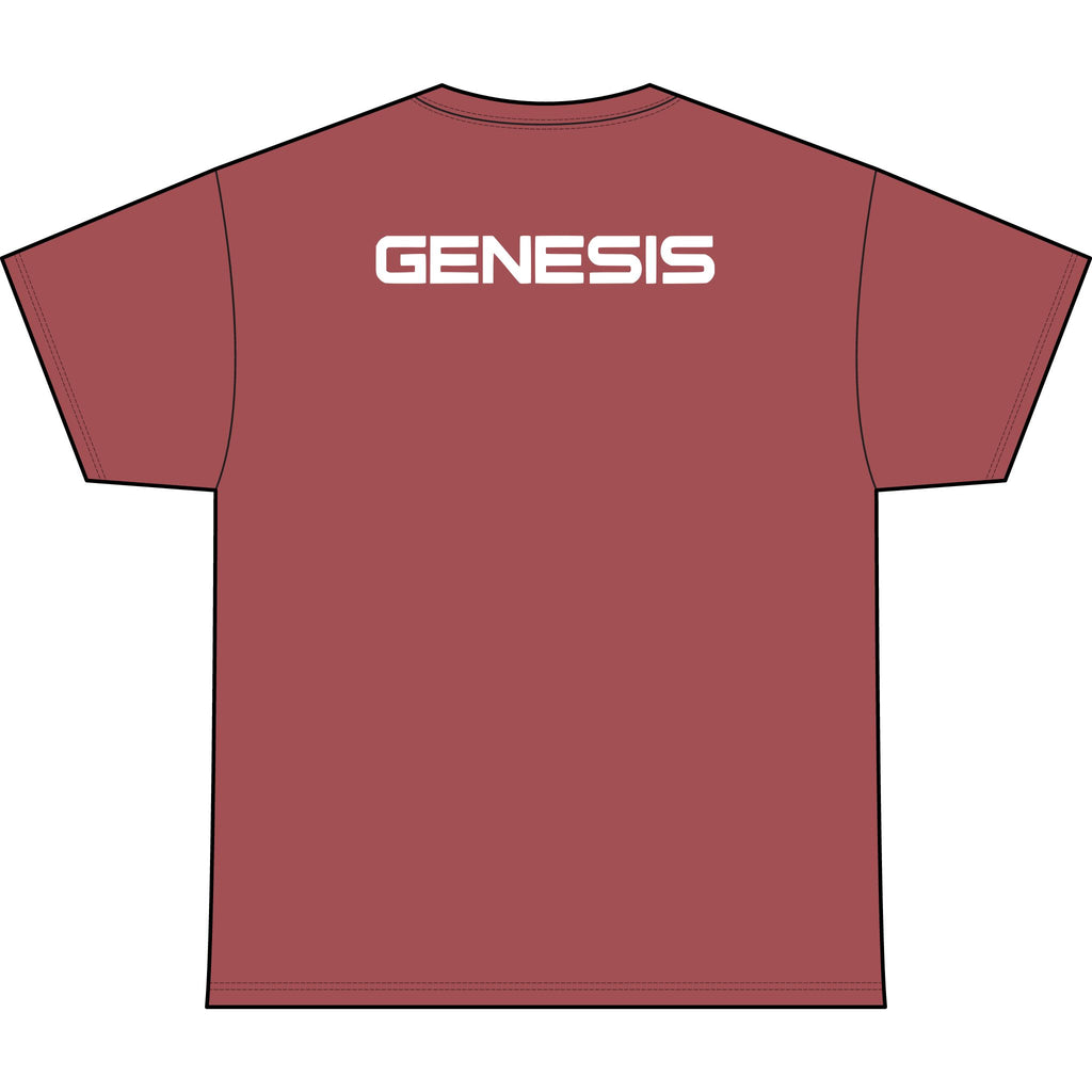 SW_Genesis Logo Performance Tee — Front & Back Design White Font