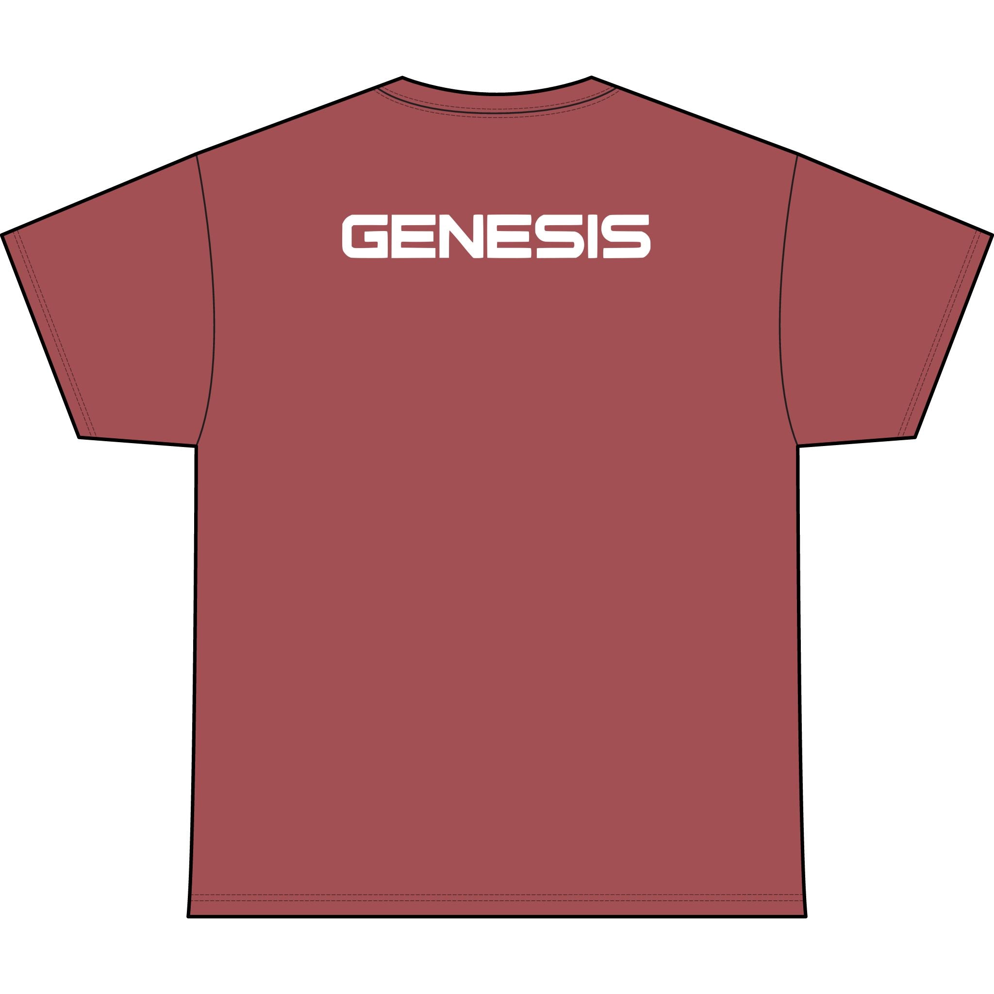 SW_Genesis Logo Performance Tee — Front & Back Design White Font