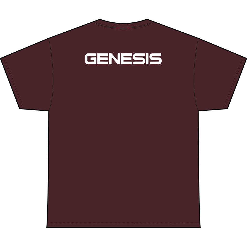SW_Genesis Logo Performance Tee — Front & Back Design White Font