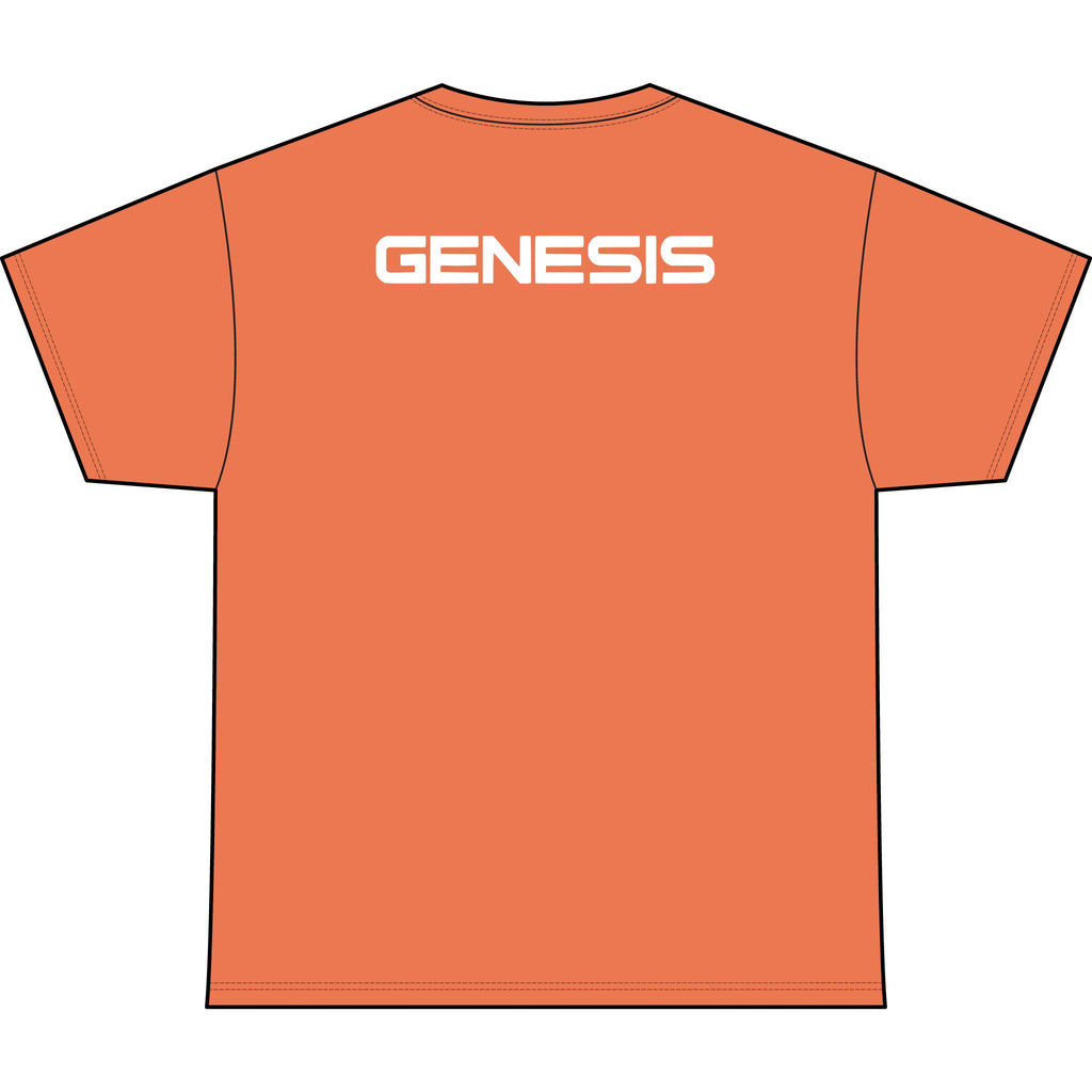 SW_Genesis Logo Performance Tee — Front & Back Design White Font