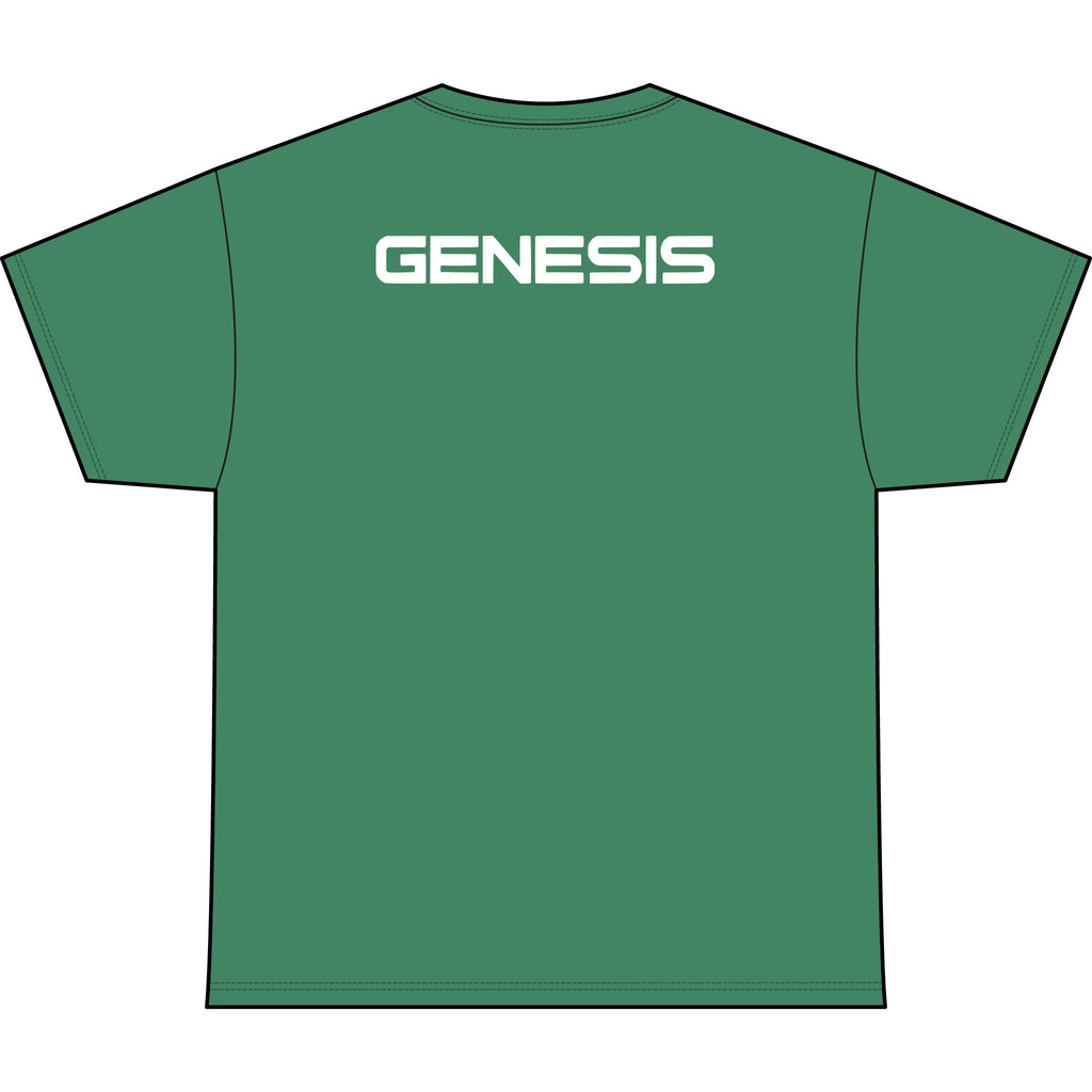 SW_Genesis Logo Performance Tee — Front & Back Design White Font