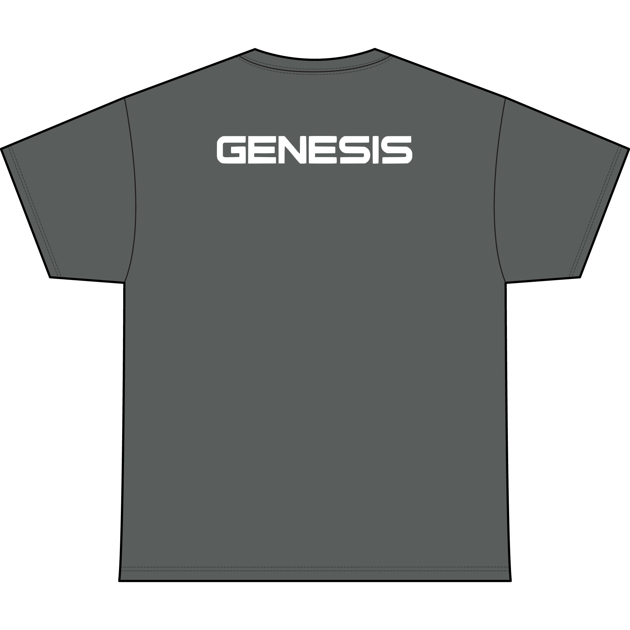 SW_Genesis Logo Performance Tee — Front & Back Design White Font