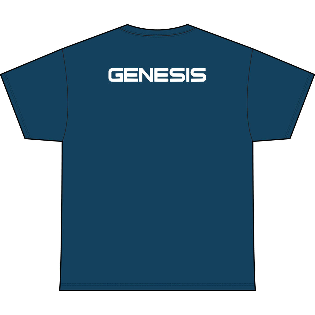 SW_Genesis Logo Performance Tee — Front & Back Design White Font