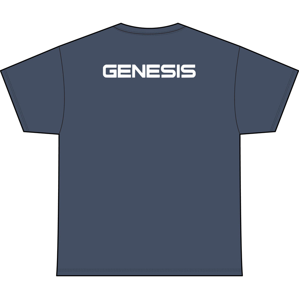 SW_Genesis Logo Performance Tee — Front & Back Design White Font