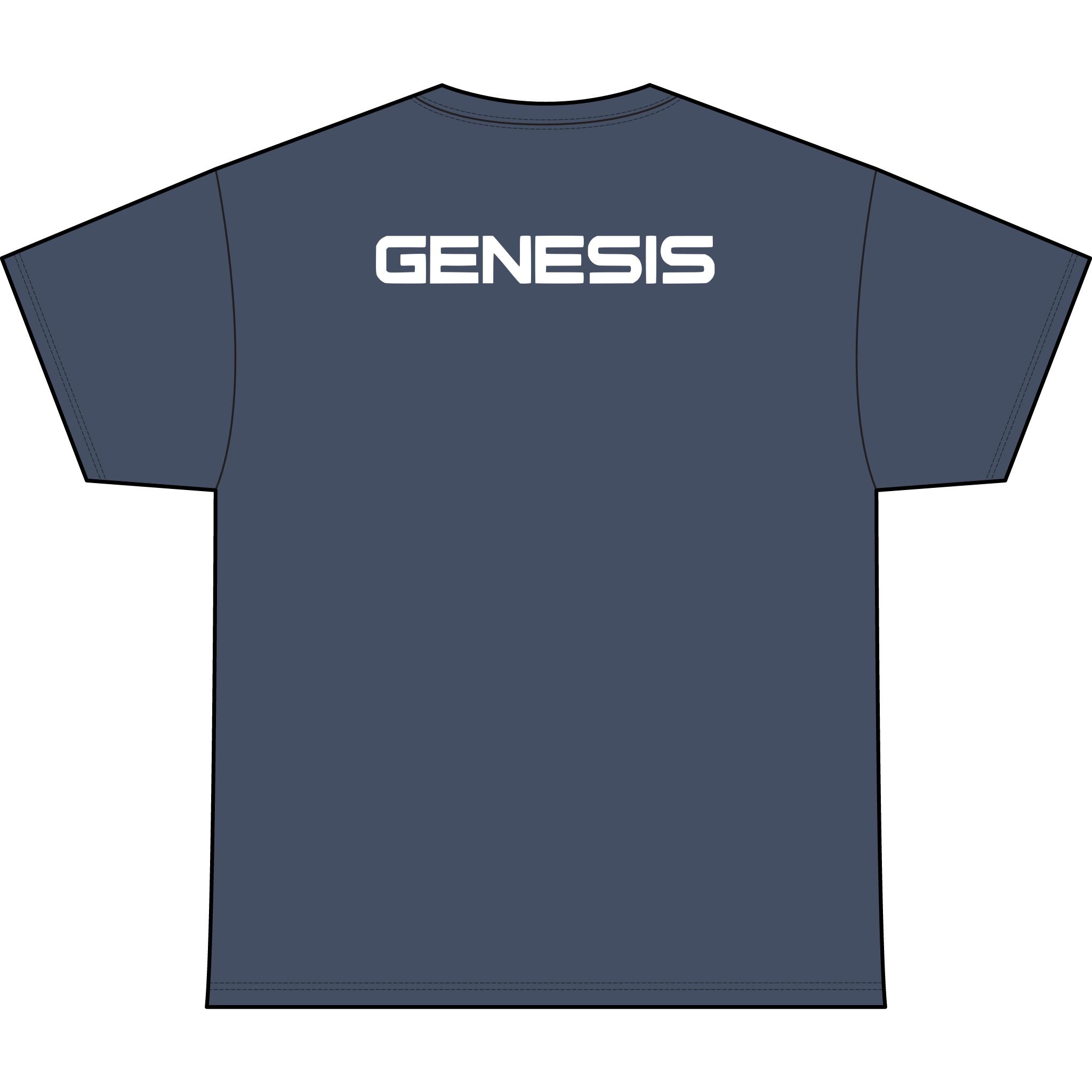 SW_Genesis Logo Performance Tee — Front & Back Design White Font