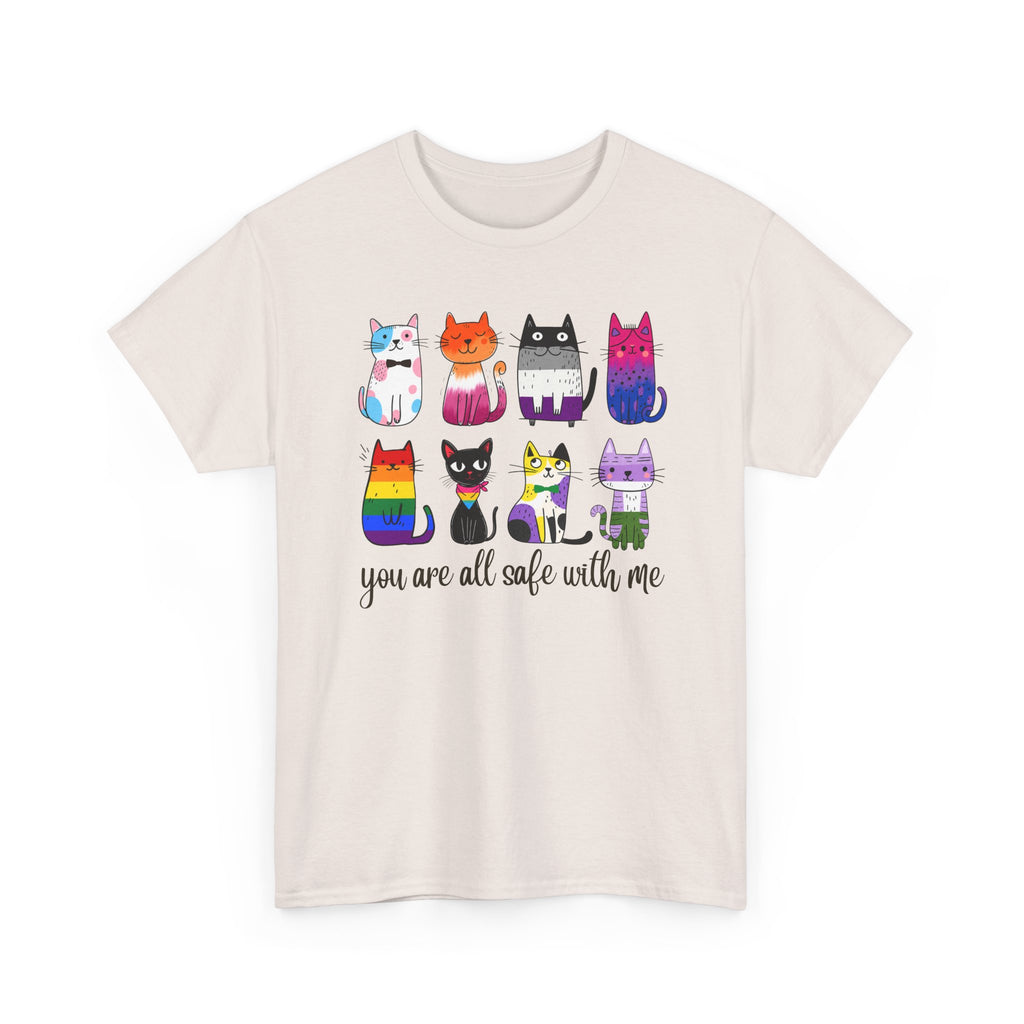 You Are All Safe With Me Cat T-Shirt — Cute Cats Representing ALL Lifestyles