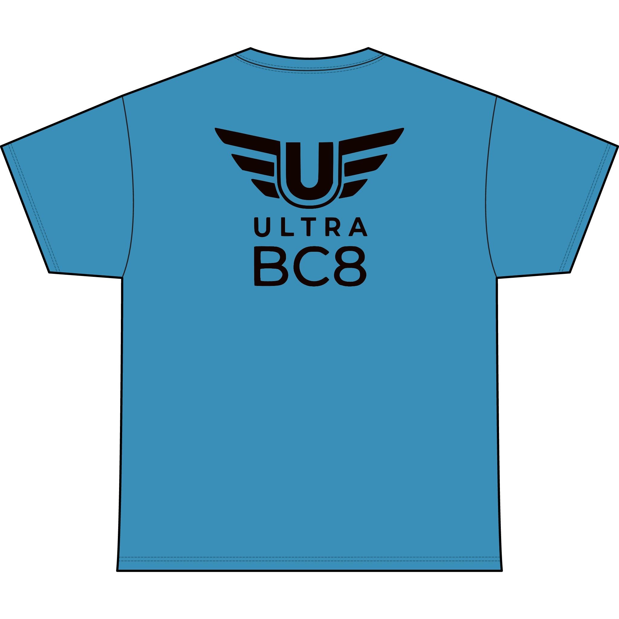 SW_Ultra BC8 Logo Performance Tee — Front & Back Design - Black Font