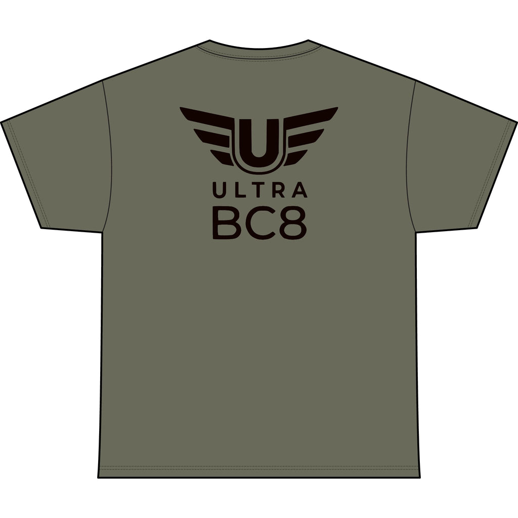 SW_Ultra BC8 Logo Performance Tee — Front & Back Design - Black Font