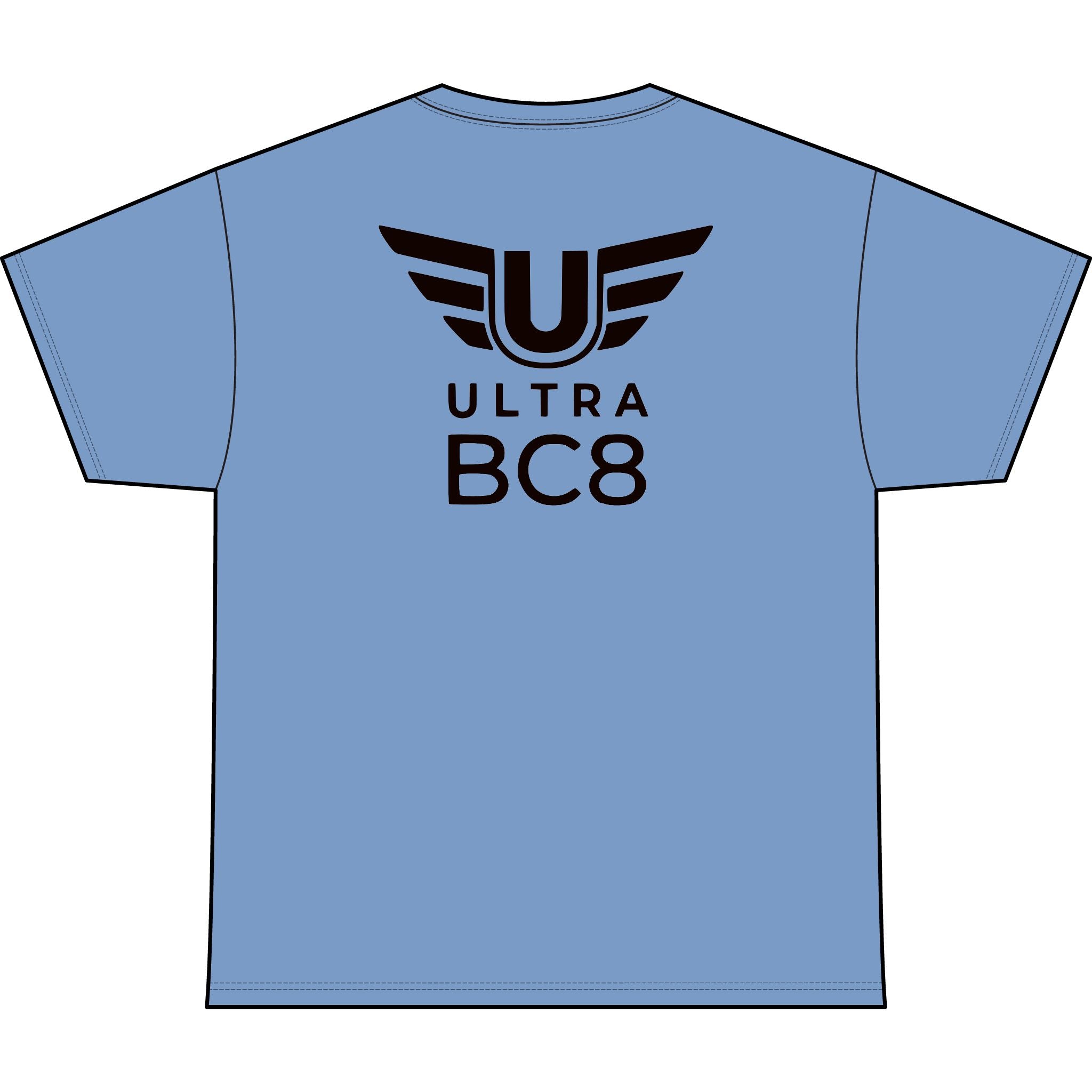 SW_Ultra BC8 Logo Performance Tee — Front & Back Design - Black Font