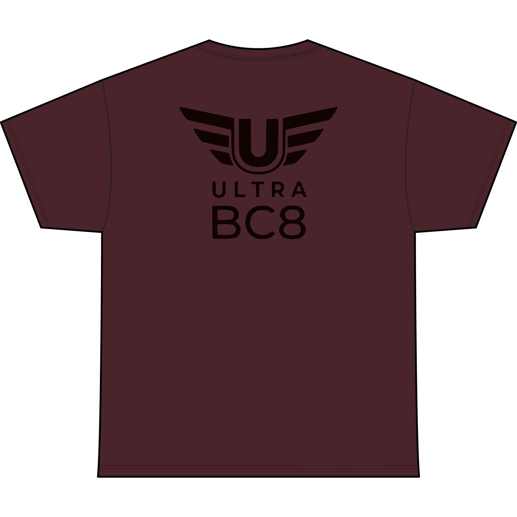 SW_Ultra BC8 Logo Performance Tee — Front & Back Design - Black Font