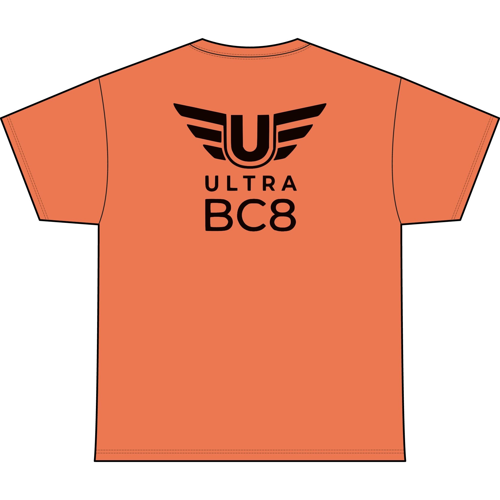SW_Ultra BC8 Logo Performance Tee — Front & Back Design - Black Font