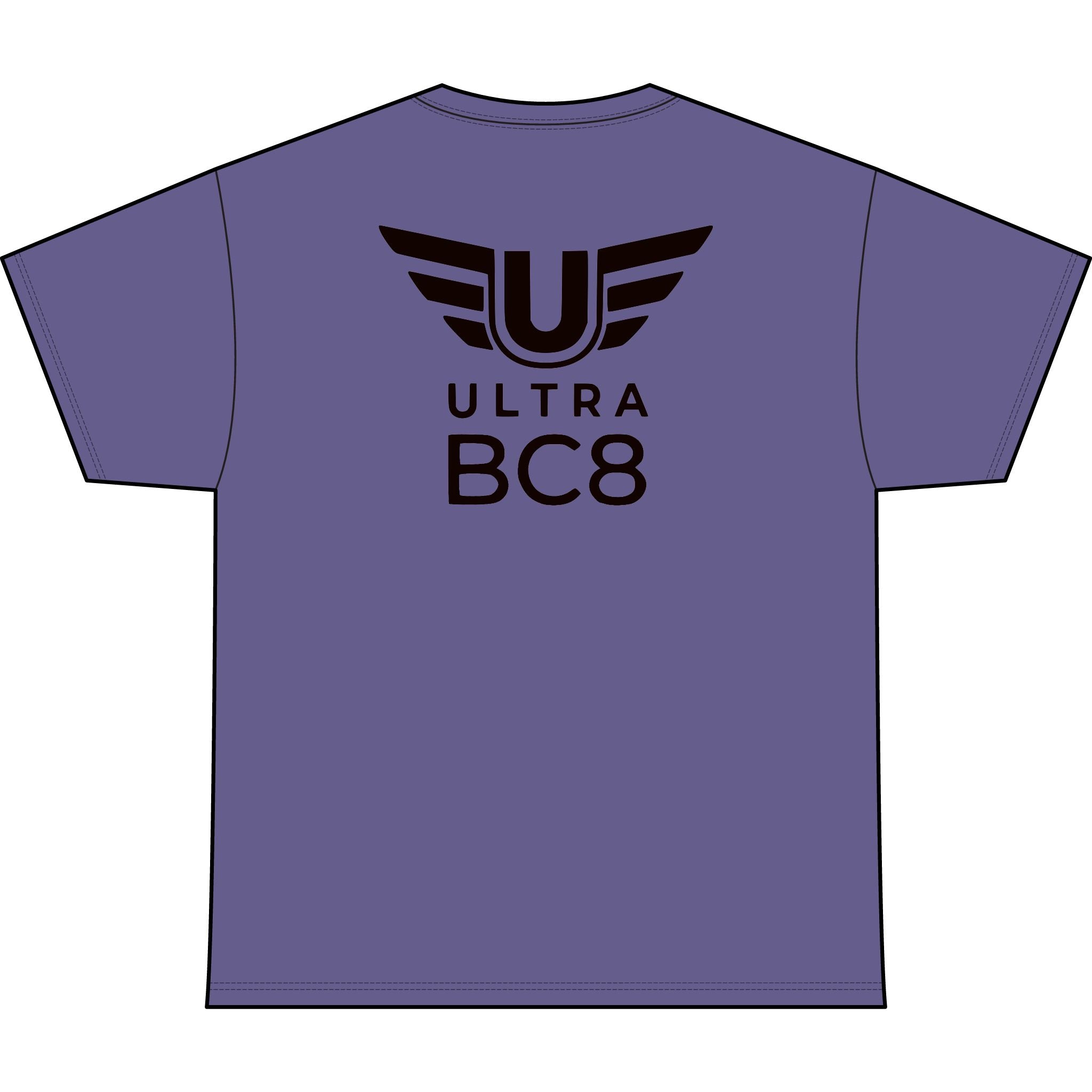 SW_Ultra BC8 Logo Performance Tee — Front & Back Design - Black Font
