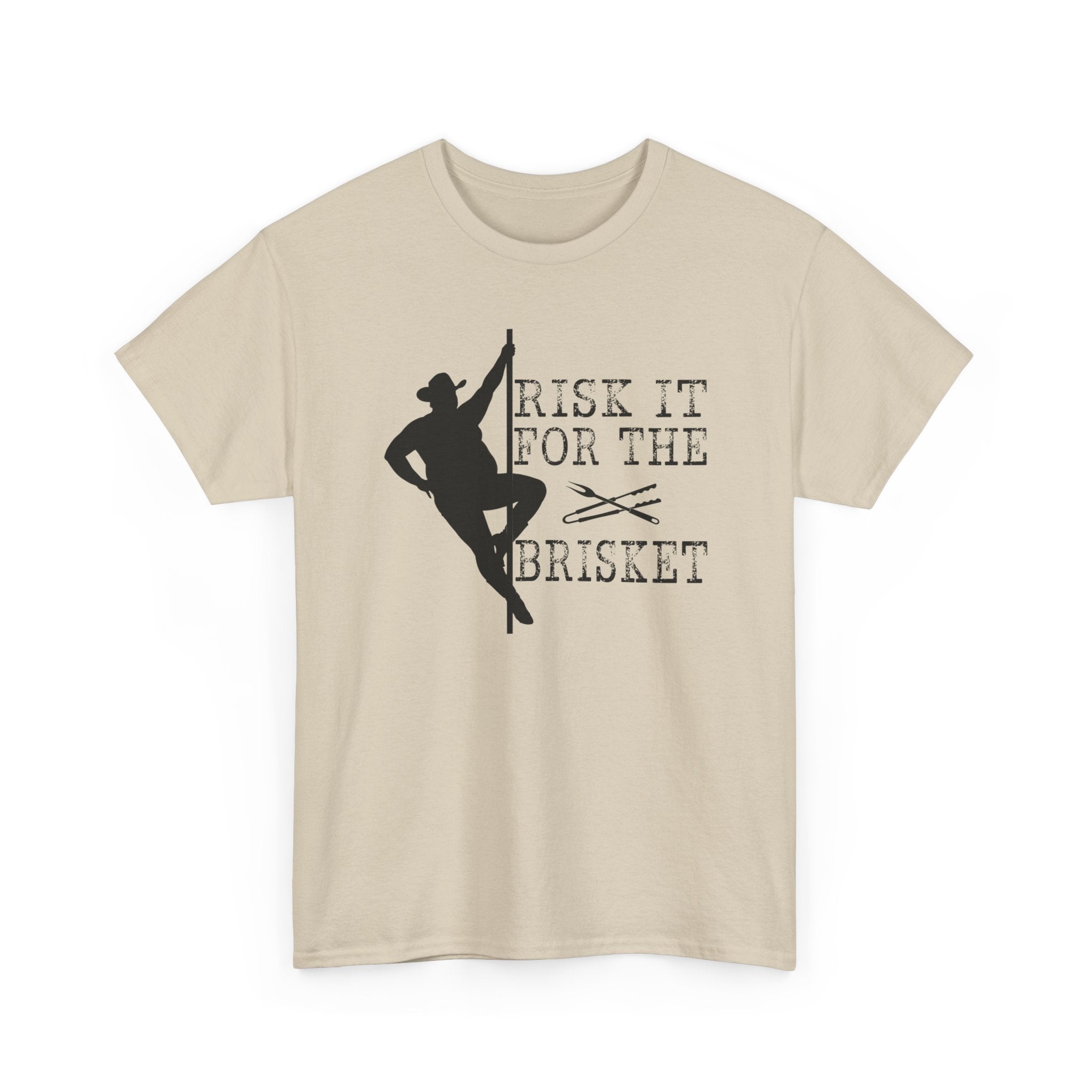 Risk It For The Brisket T-Shirt | BBQ Brisket Grill Shirt - Funny T-shirt - Great Gift