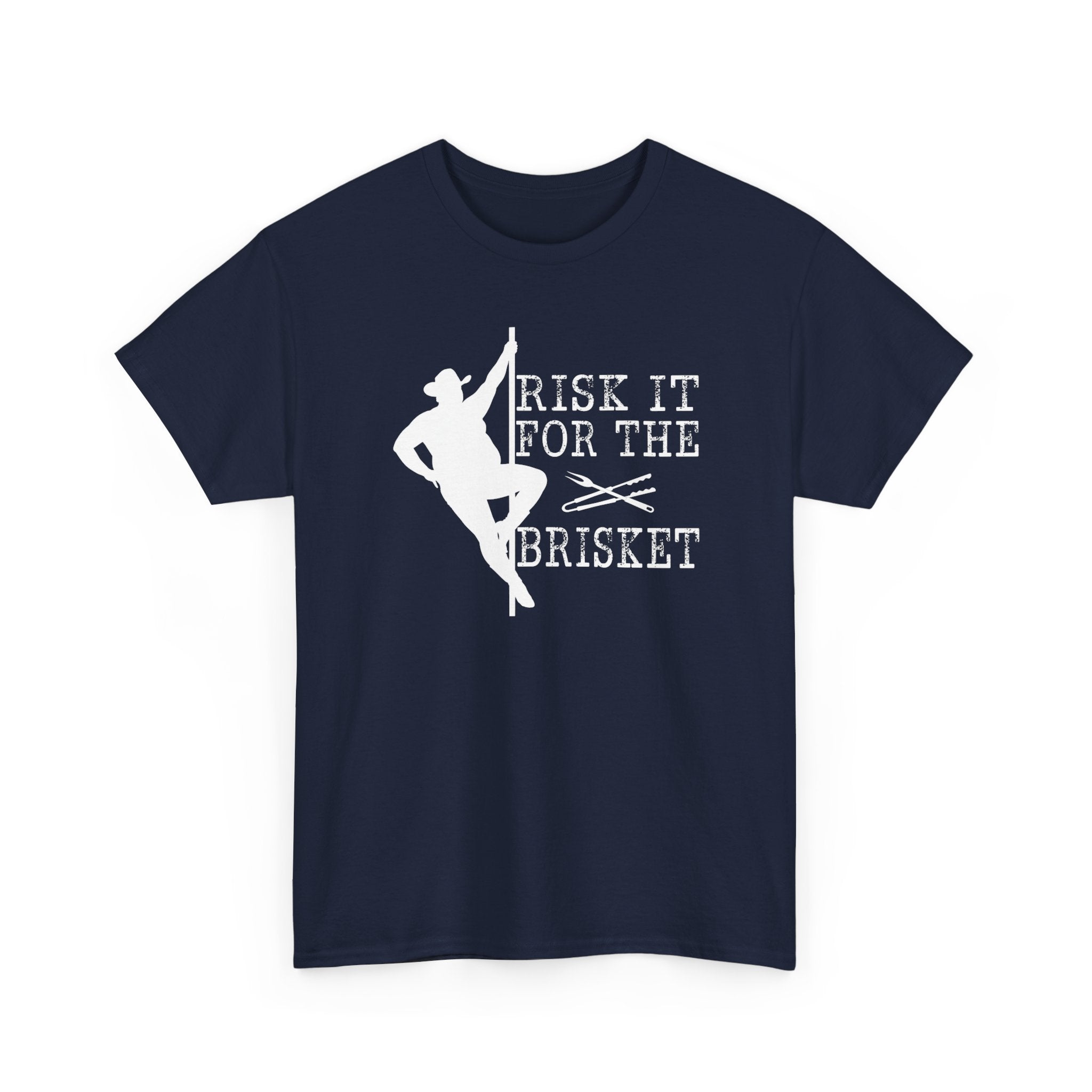 Risk It For The Brisket T-Shirt | BBQ Brisket Grill Shirt - Funny T-shirt - Great Gift