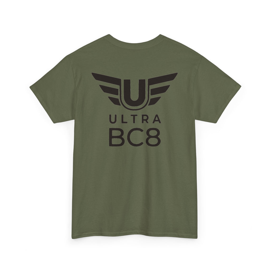 SW_Ultra BC8 Logo Tee - Front and Back Print Black Font - 100% Cotton