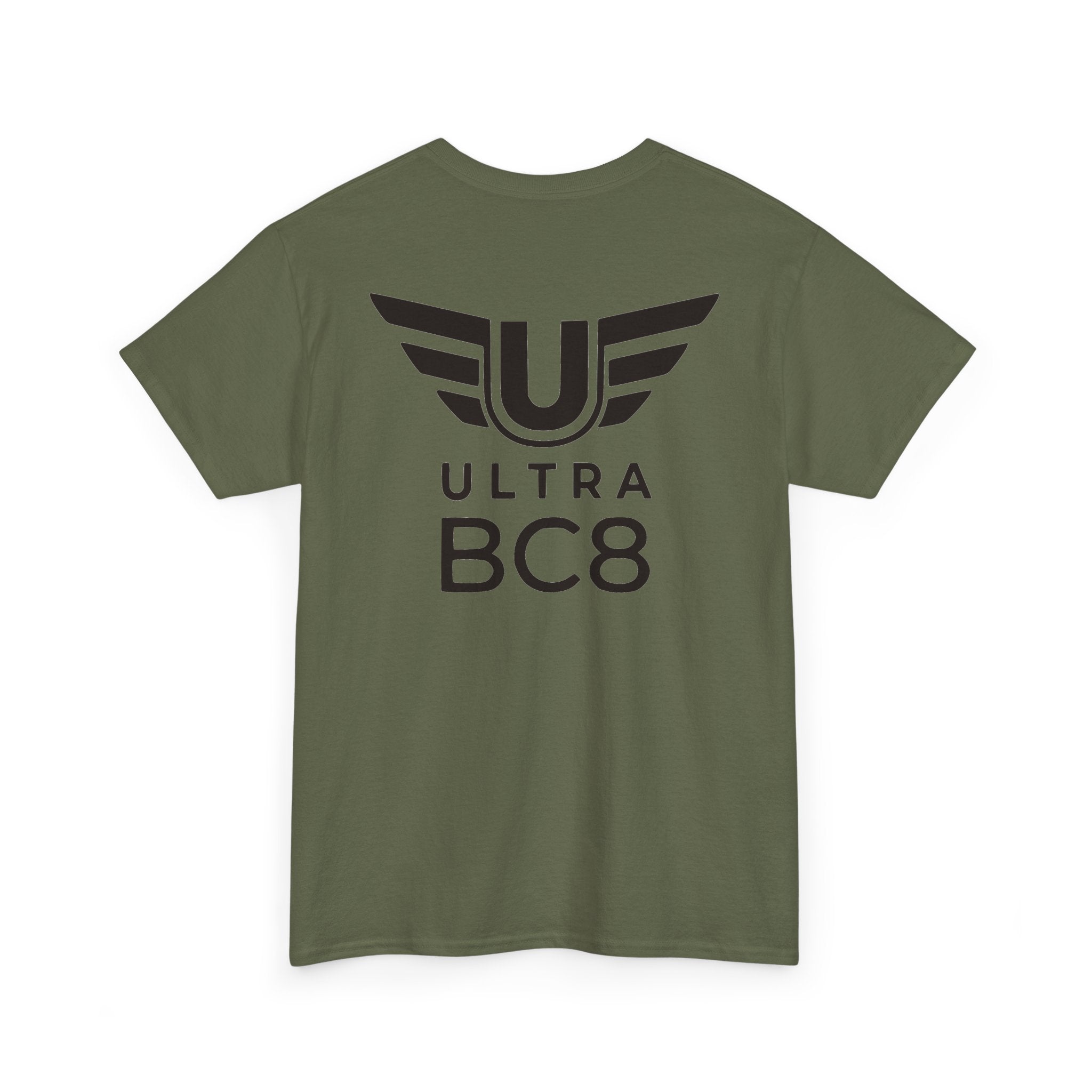 SW_Ultra BC8 Logo Tee - Front and Back Print Black Font - 100% Cotton