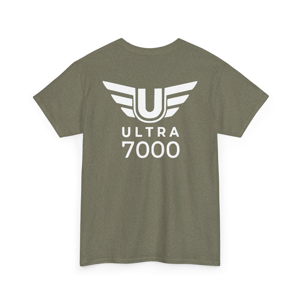 SW_Ultra 7000 Logo Tee - Front and Back Print - White Font - 100% Cotton