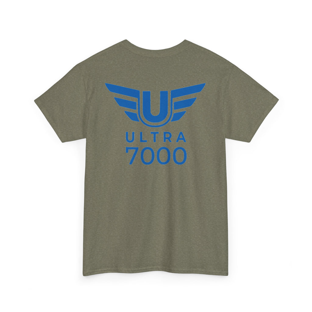 SW_Ultra 7000 Logo Tee - Front and Back Print Blue Font - 100% Cotton