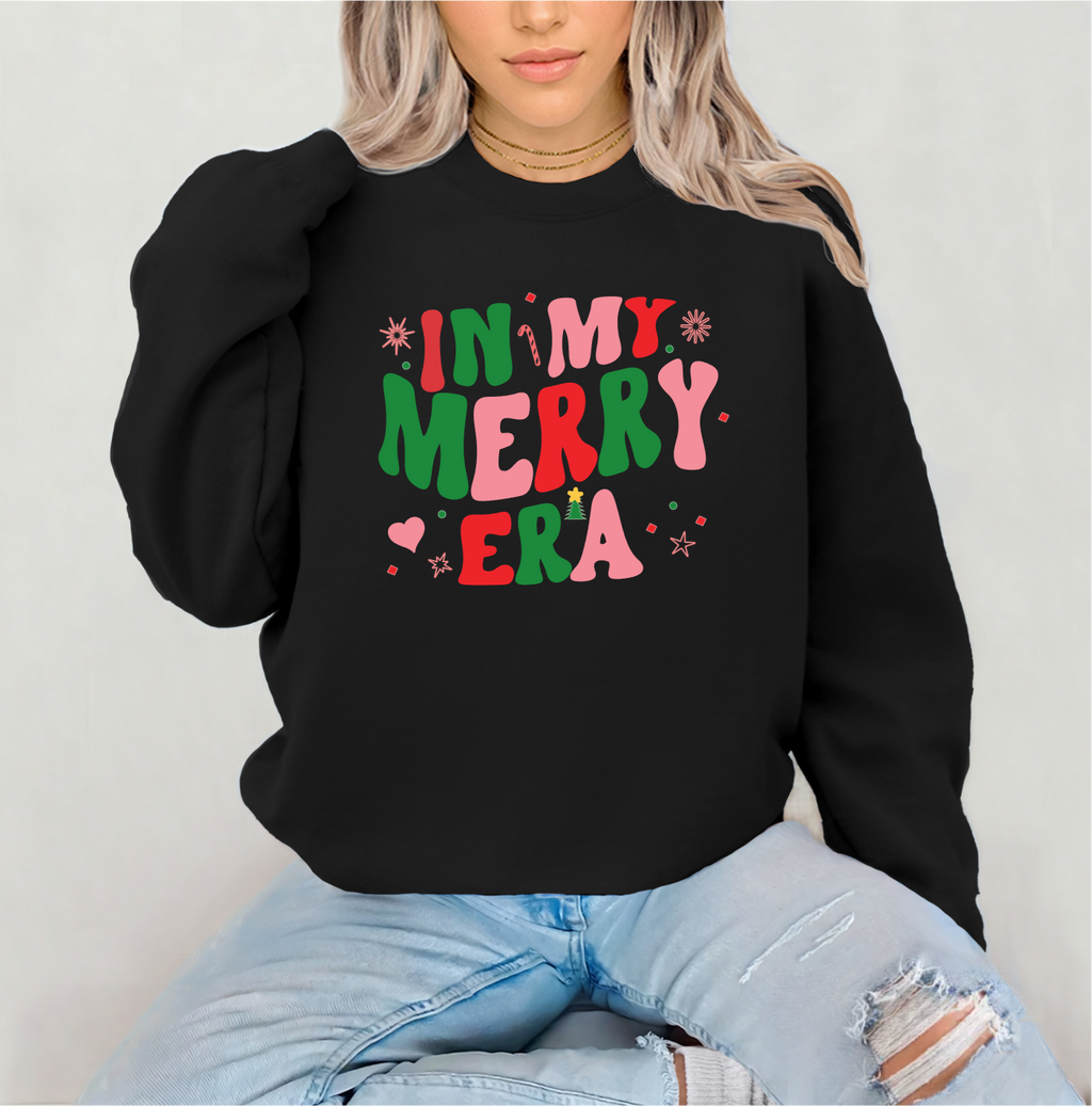 Step into your Merry Era in style! Cutest sweatshirt of the season!