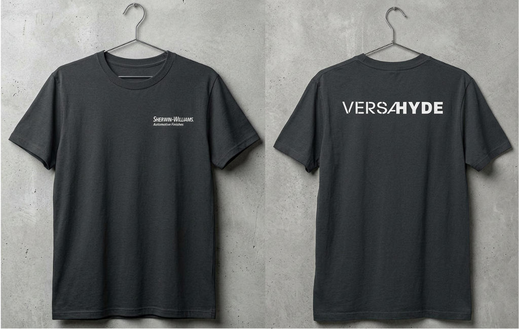 Sherwin Williams and VersaHyde Logo Performance Tee — Front & Back Design