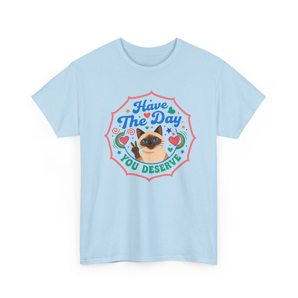 Have The Day You Deserve - Vintage Cat Tee (Good Vibes) - Fun Attire
