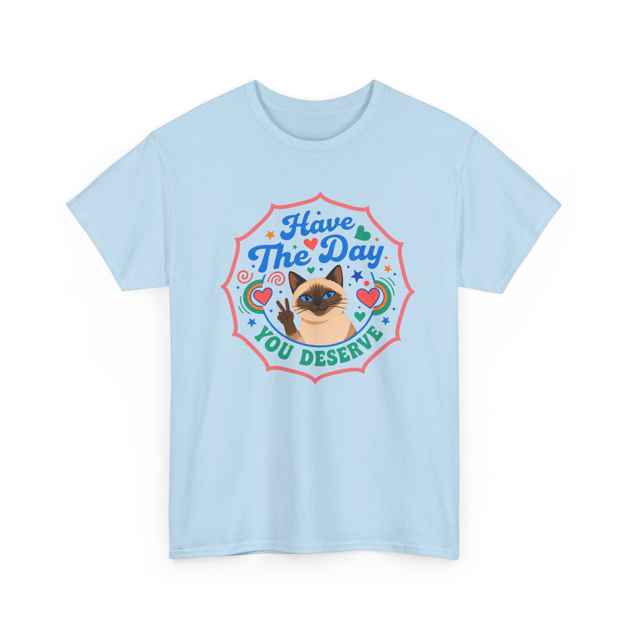 Have The Day You Deserve - Vintage Cat Tee (Good Vibes) - Fun Attire