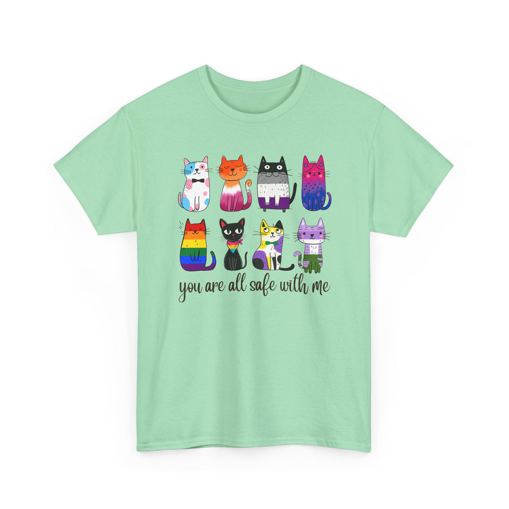 You Are All Safe With Me Cat T-Shirt — Cute Cats Representing ALL Lifestyles