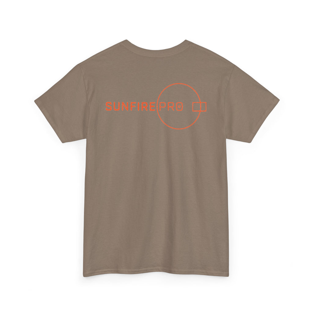 SW_SUNFIRE PRO Logo Tee - Front and Back Print Orange Font - 100% Cotton