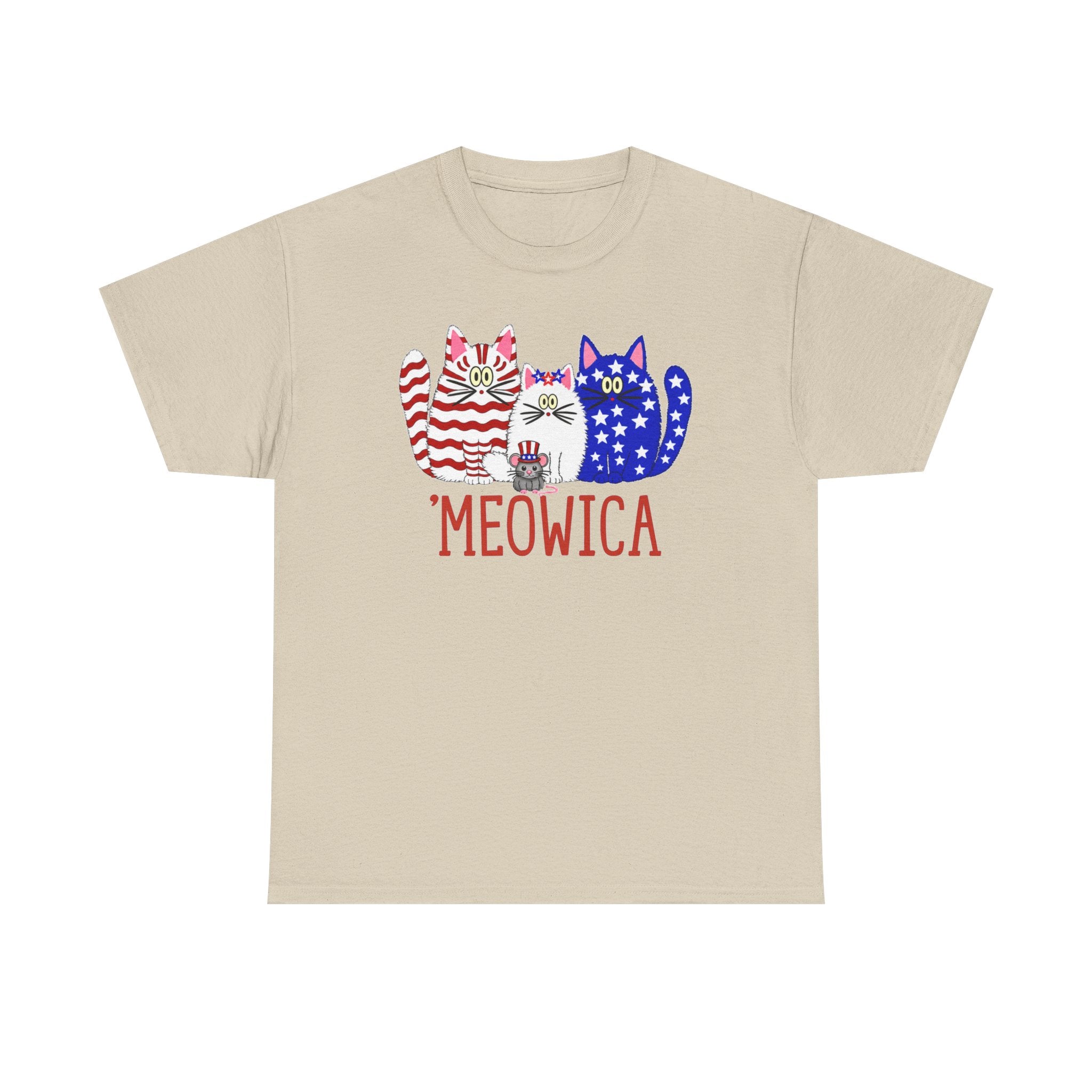 'Meowica Patriotic Cat T-Shirt - Fourth of July USA Cats - Festive and Fun Apparel