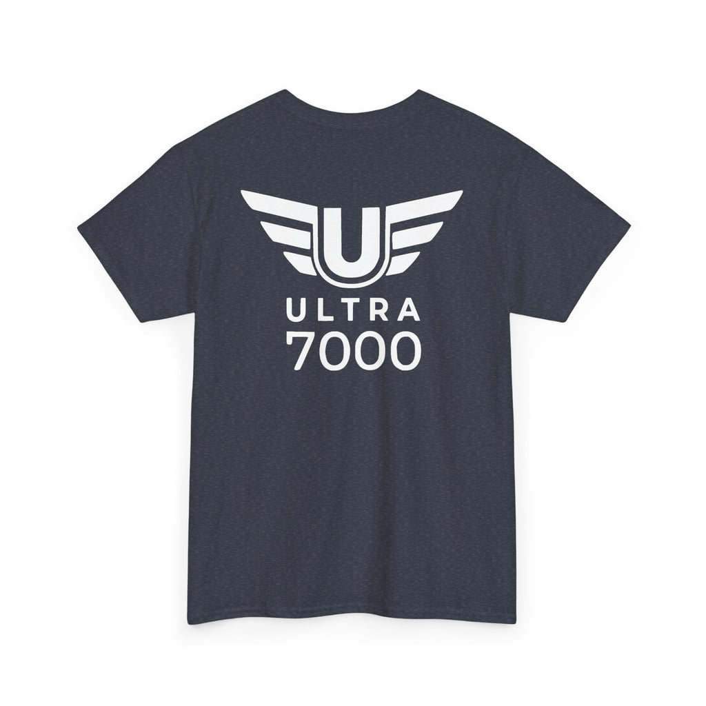 SW_Ultra 7000 Logo Tee - Front and Back Print - White Font - 100% Cotton
