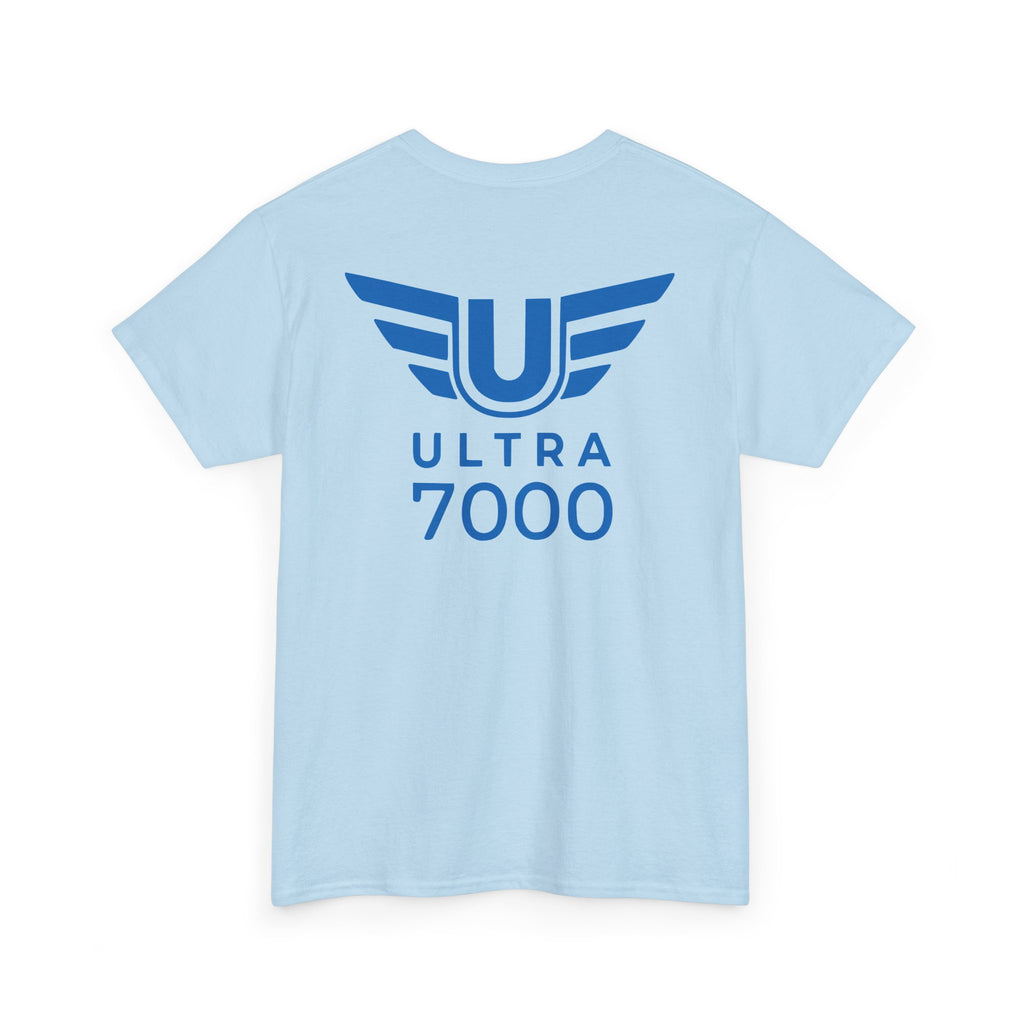 SW_Ultra 7000 Logo Tee - Front and Back Print Blue Font - 100% Cotton