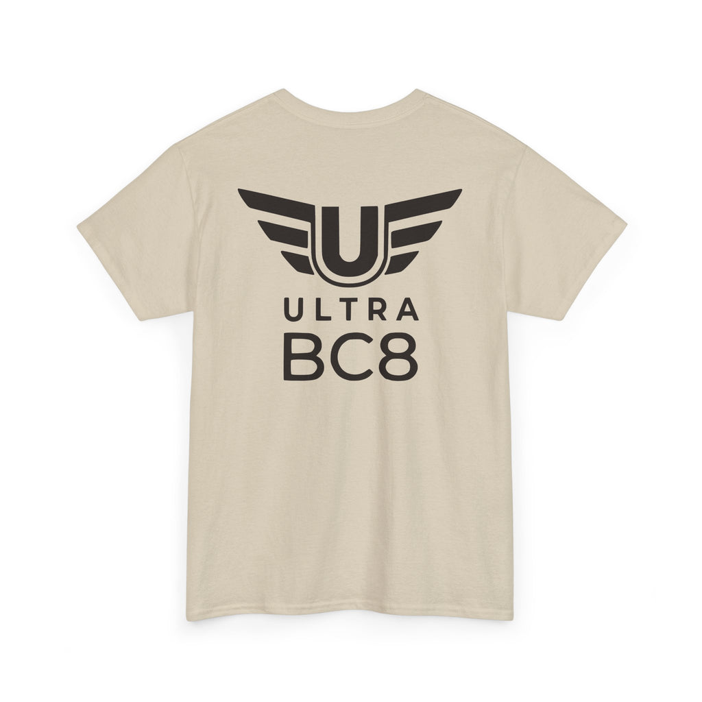 SW_Ultra BC8 Logo Tee - Front and Back Print Black Font - 100% Cotton