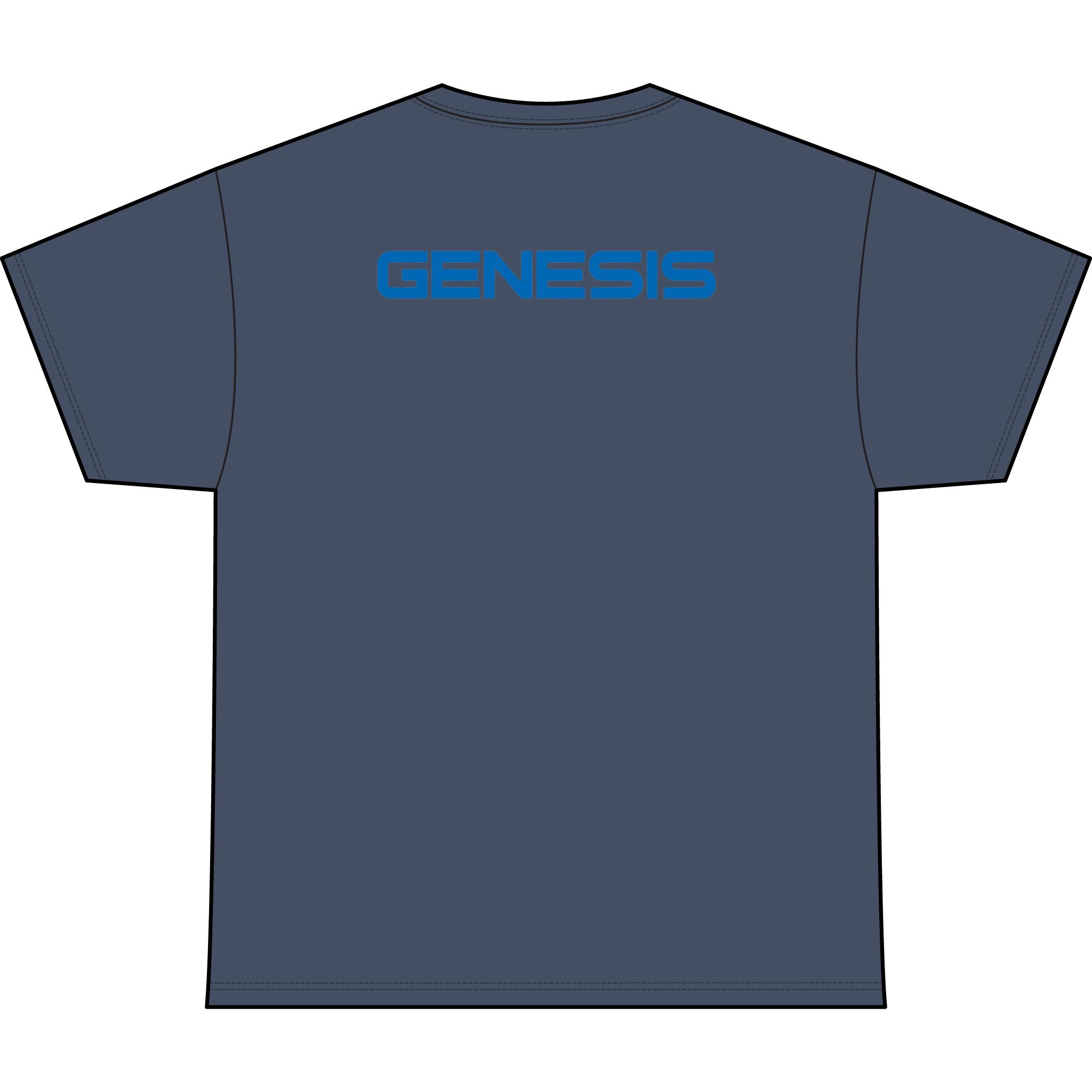 SW_Genesis Logo Performance Tee — Front & Back Design - Blue Font