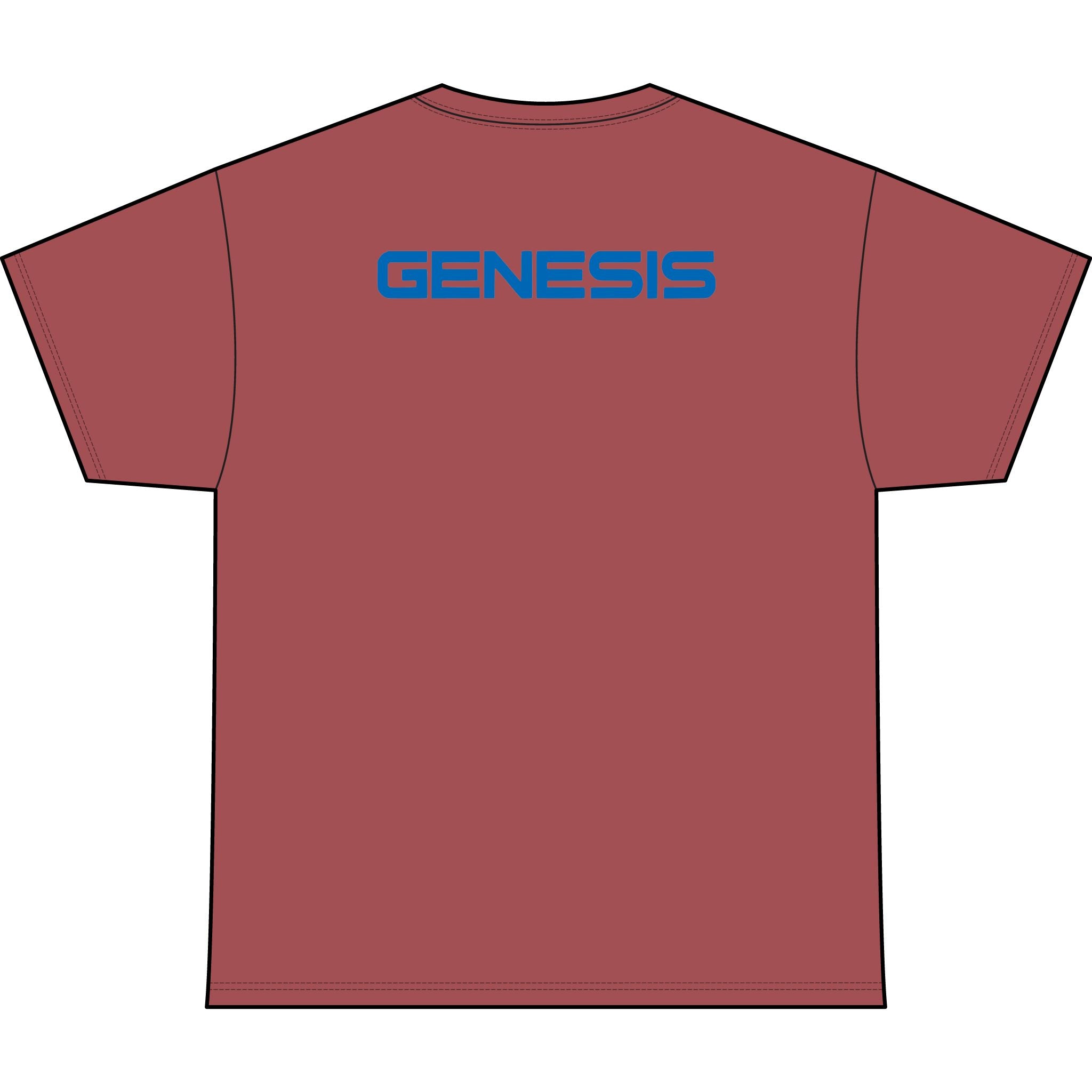 SW_Genesis Logo Performance Tee — Front & Back Design - Blue Font