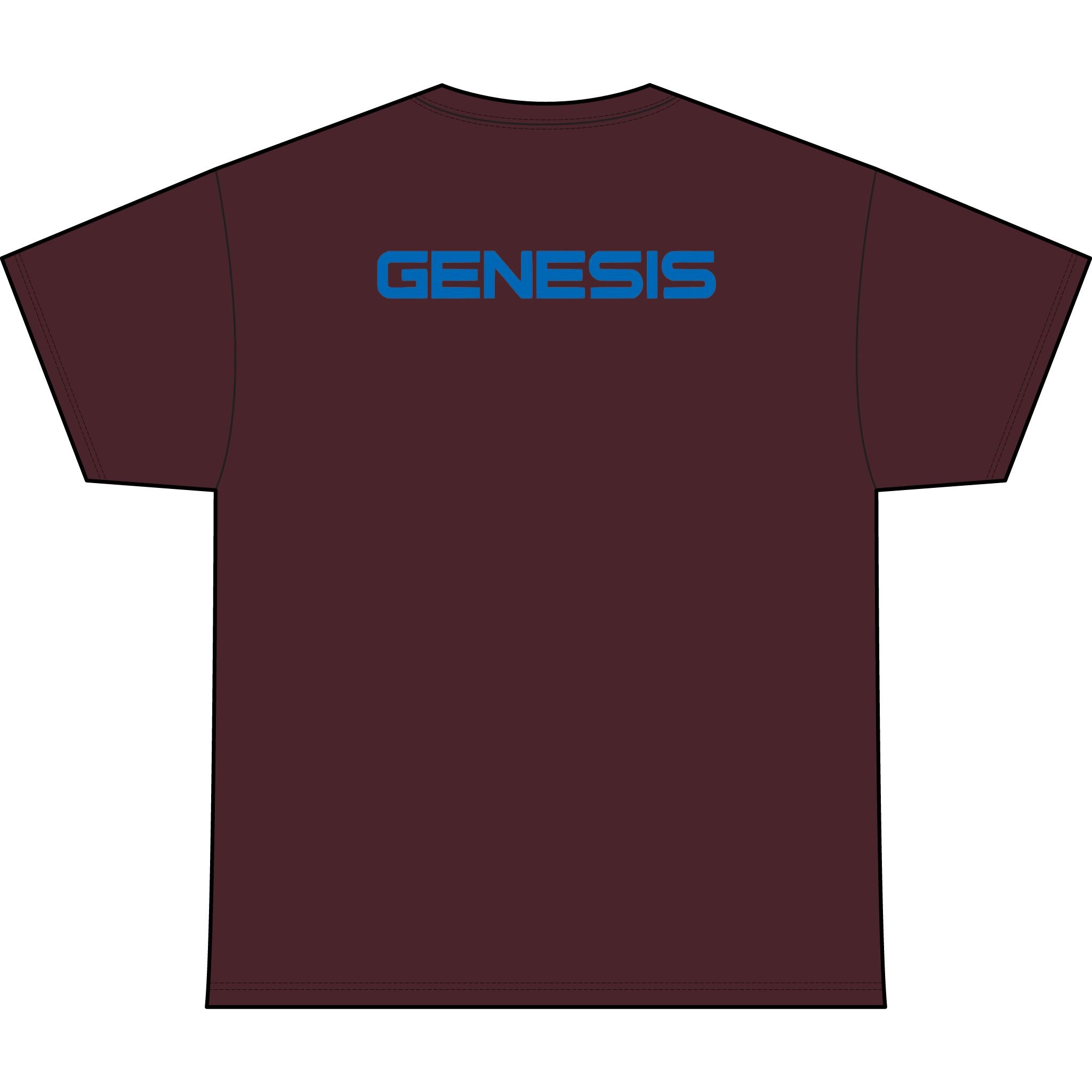 SW_Genesis Logo Performance Tee — Front & Back Design - Blue Font