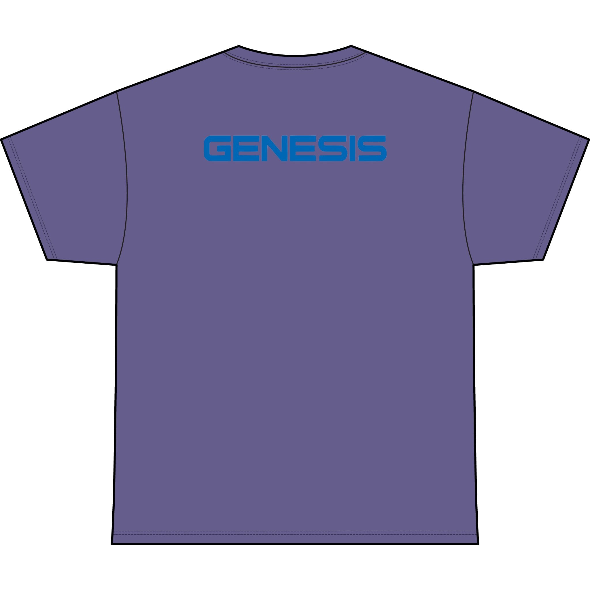 SW_Genesis Logo Performance Tee — Front & Back Design - Blue Font