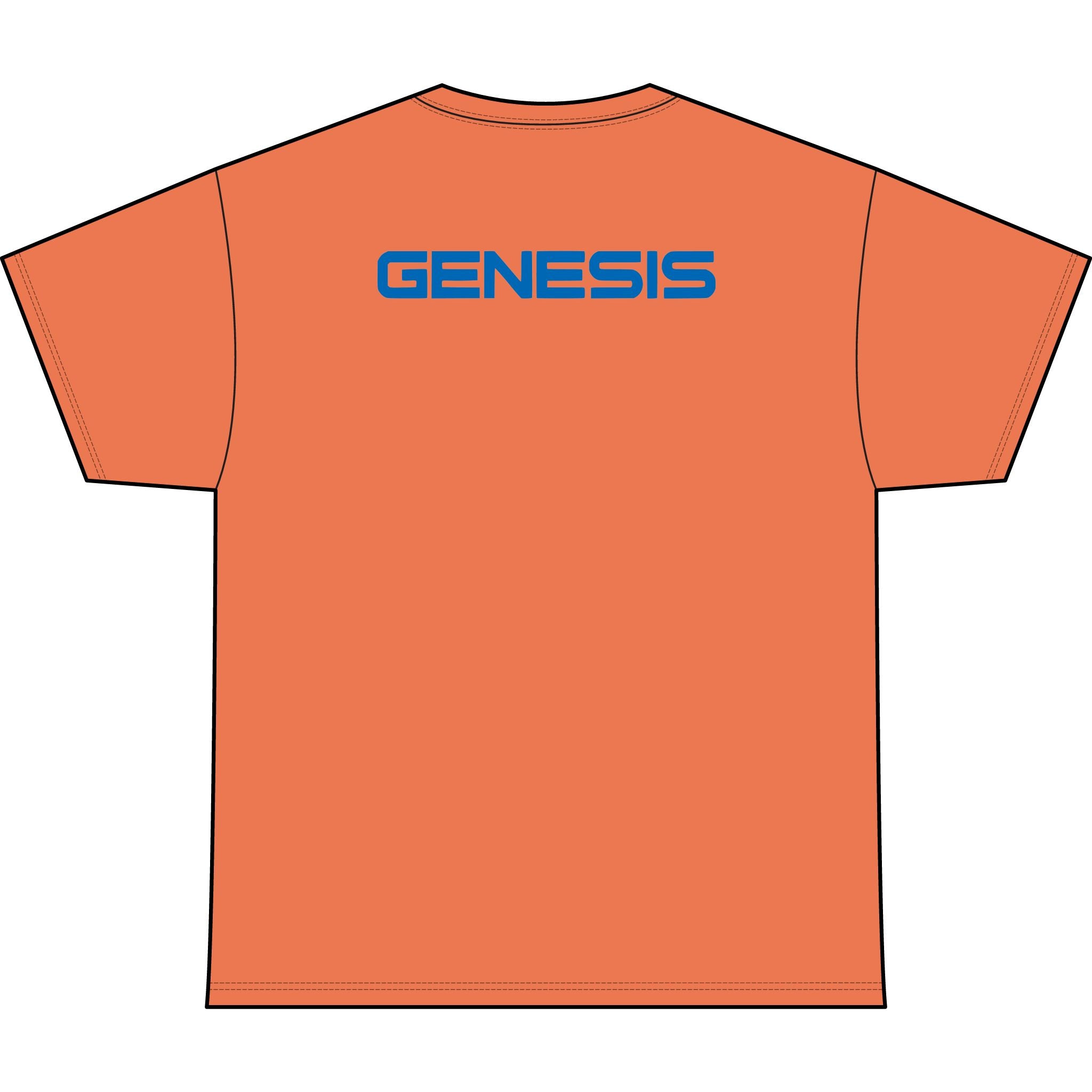 SW_Genesis Logo Performance Tee — Front & Back Design - Blue Font